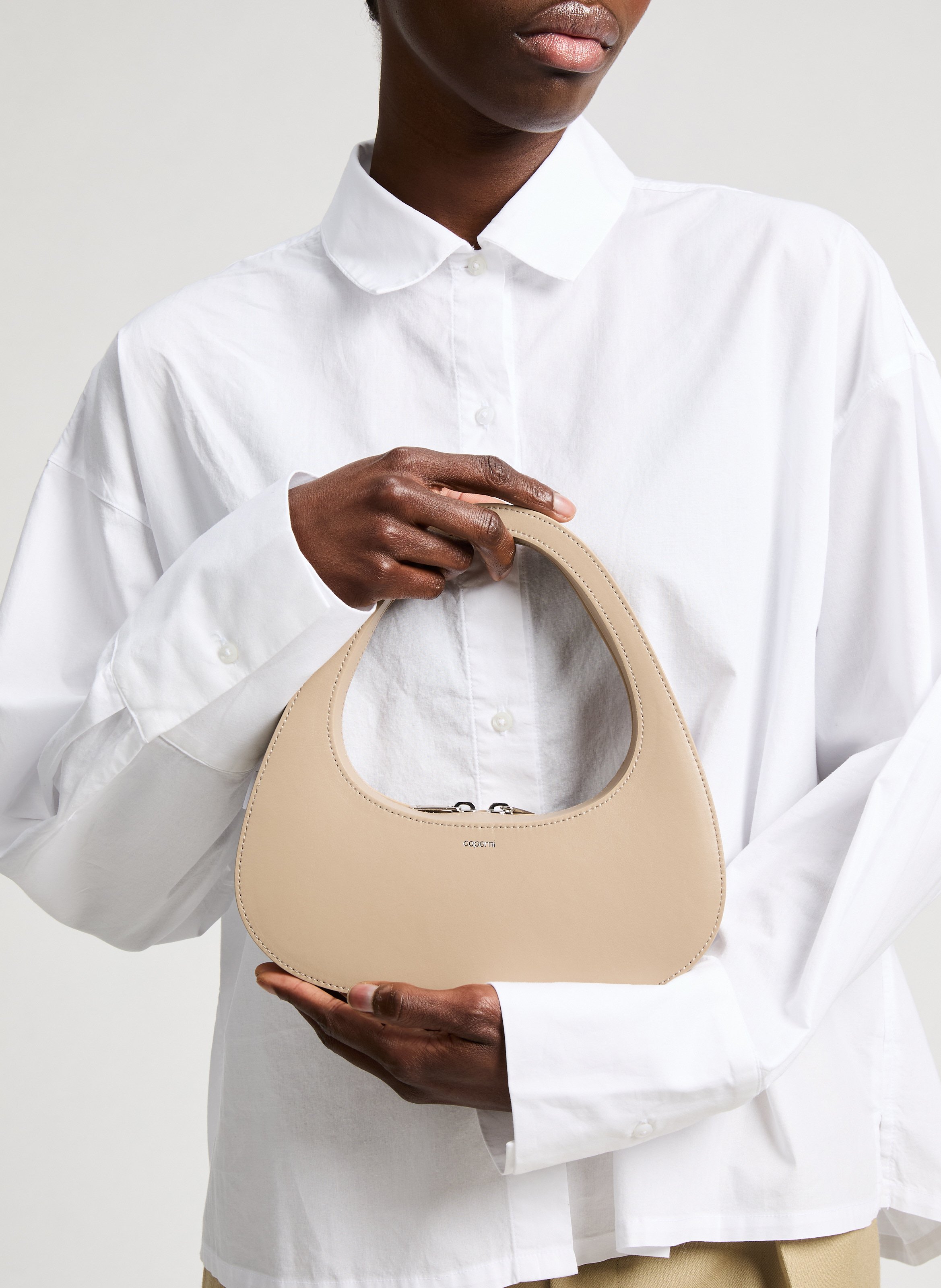 Swipe baguette bag COPERNI Beige