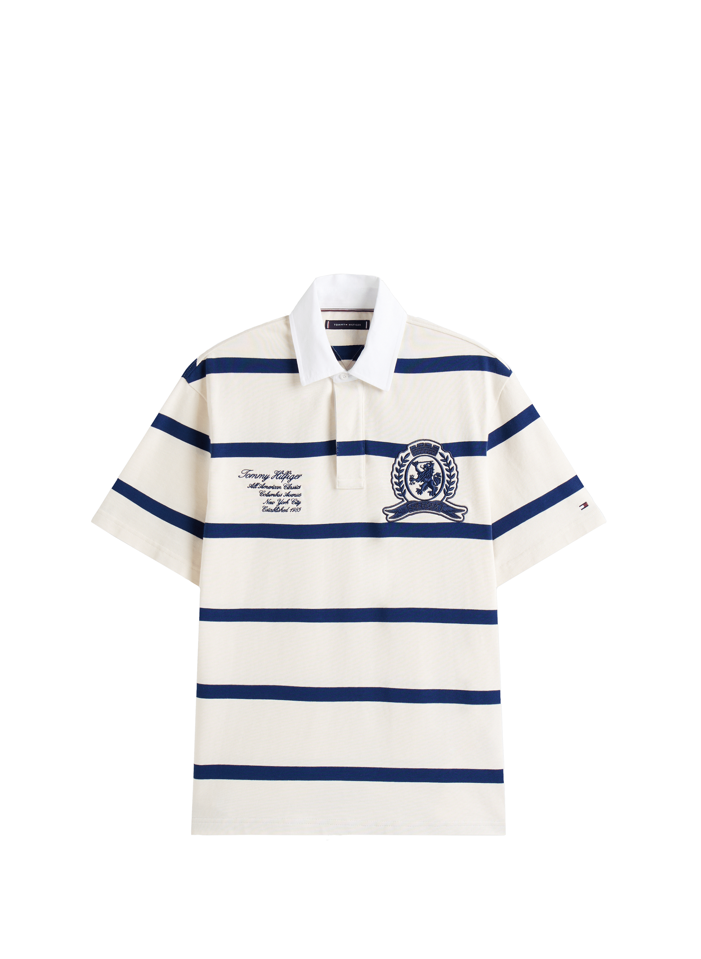 Oversized Striped Cotton Polo TOMMY HILFIGER Multicolour