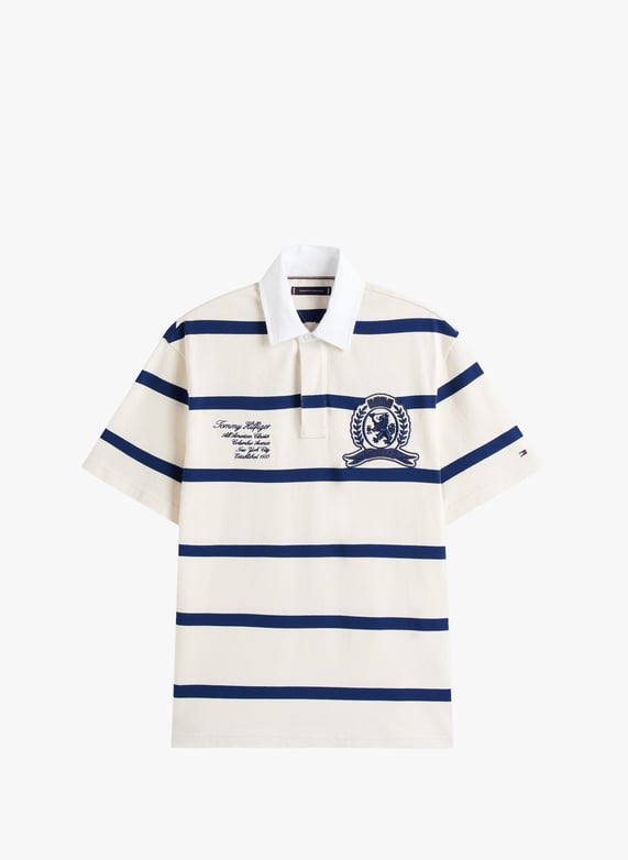 Oversized Striped Cotton Polo | Multicolour by TOMMY HILFIGER Oversized Striped Cotton Polo Multicolour