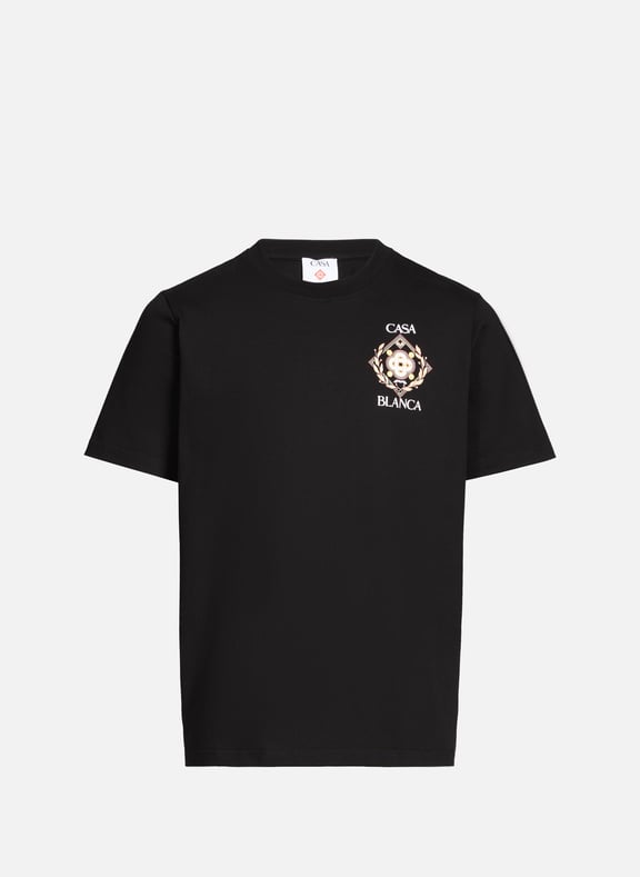 Classic Cotton T-Shirt Black by CASABLANCA PARIS CASABLANCA PARIS Classic Cotton T-Shirt Black