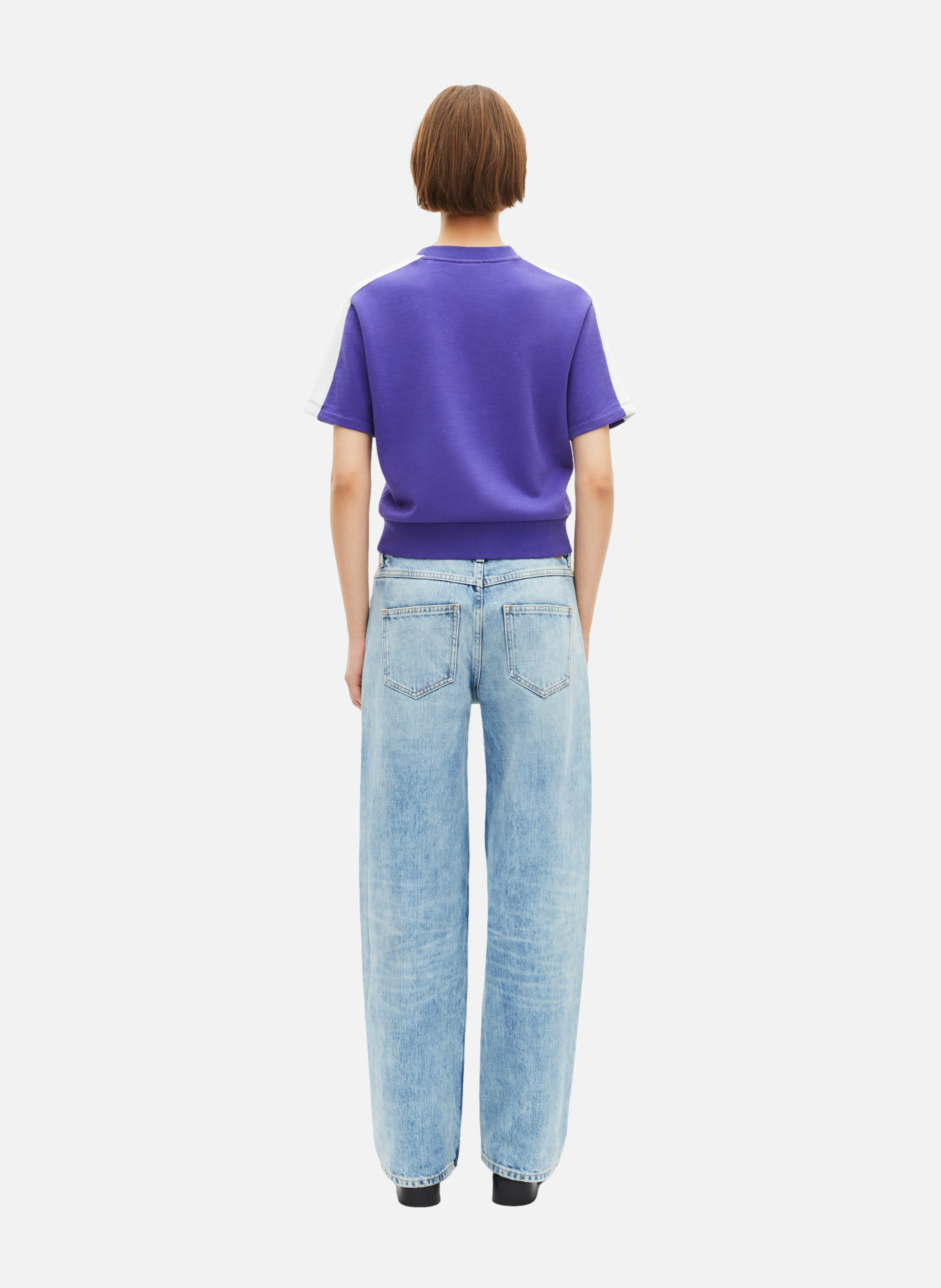 Sweatshirt manches courtes avec sérigraphie THE KOOPLES Violet