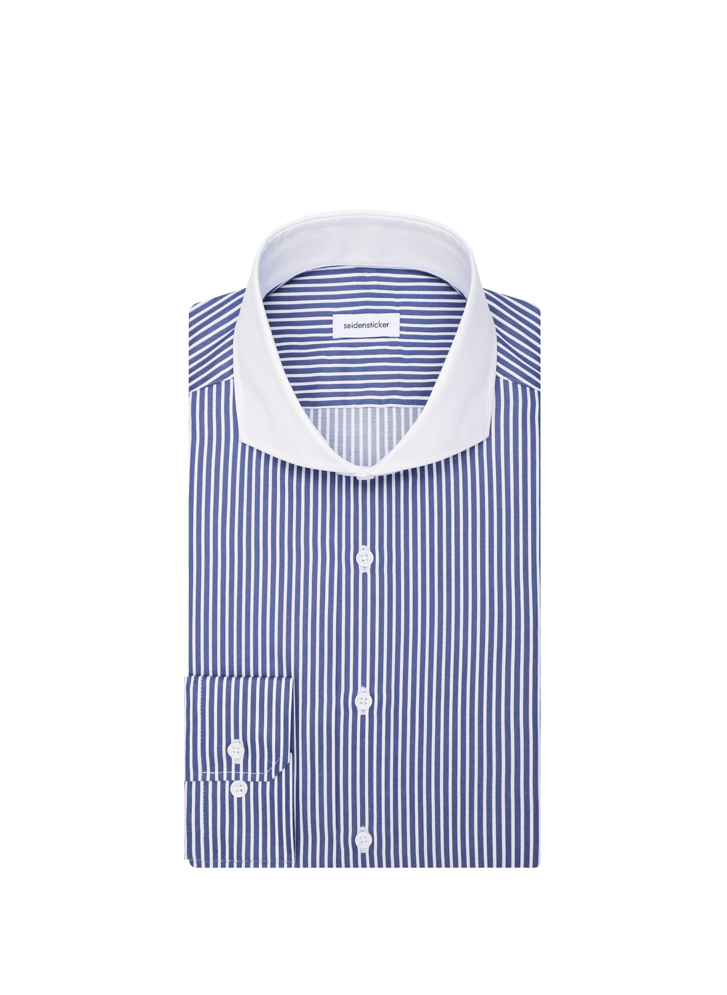 Chemise à rayures en coton SEIDENSTICKER Bleu