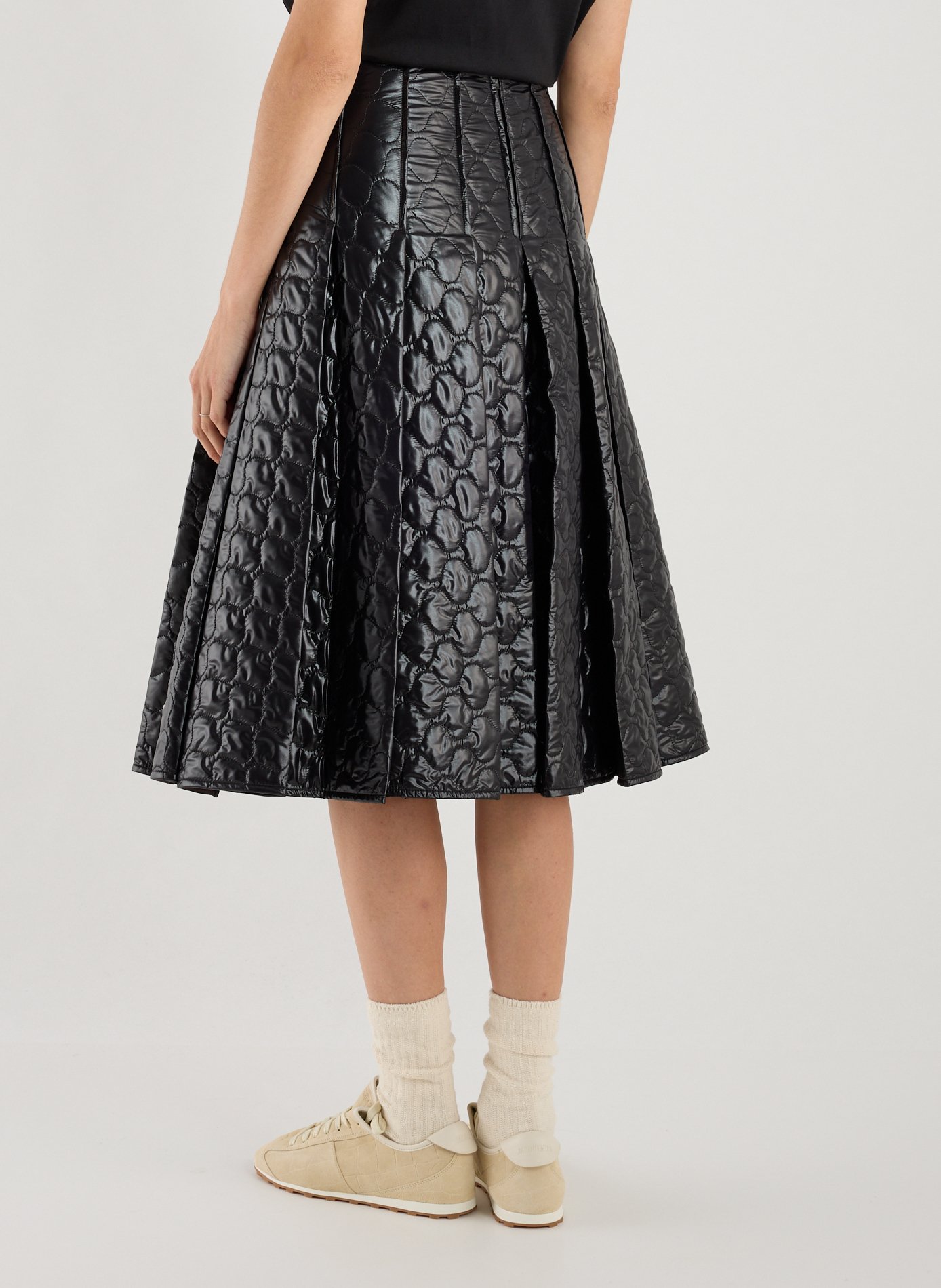 Quilted midi skirt MONCLER Black