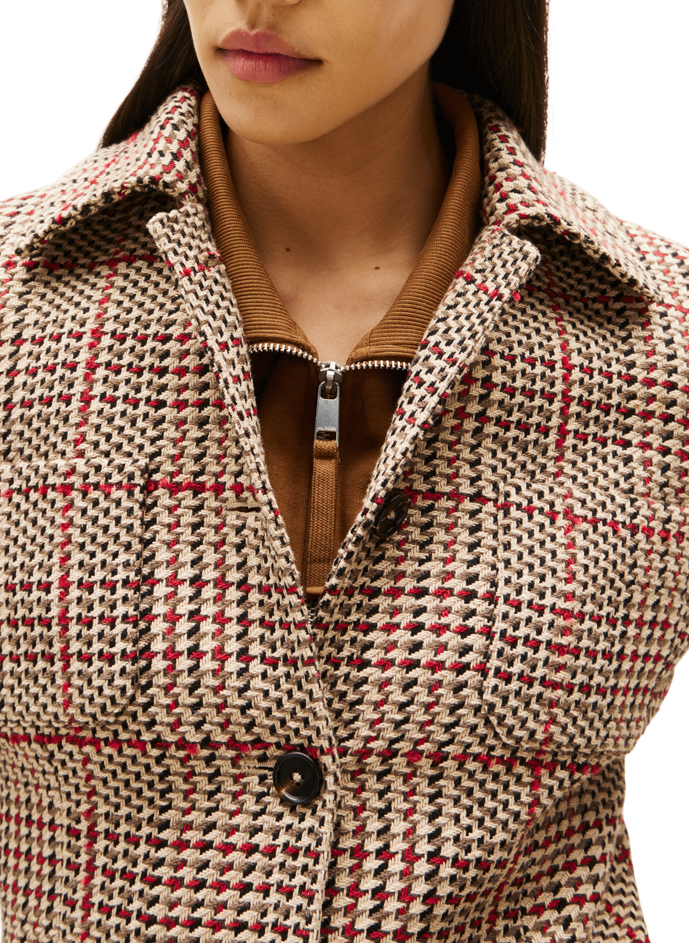 Blazer droit coupe standard en tweed TOMMY HILFIGER Multicolore