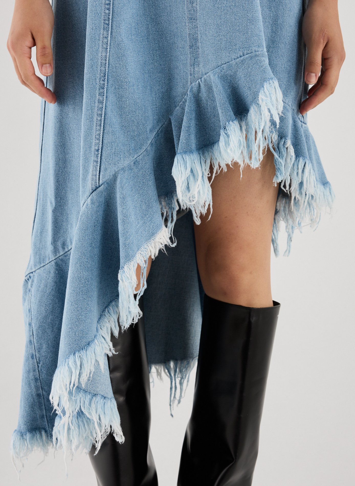 Asymmetrical denim dress MARQUES ALMEIDA Blue