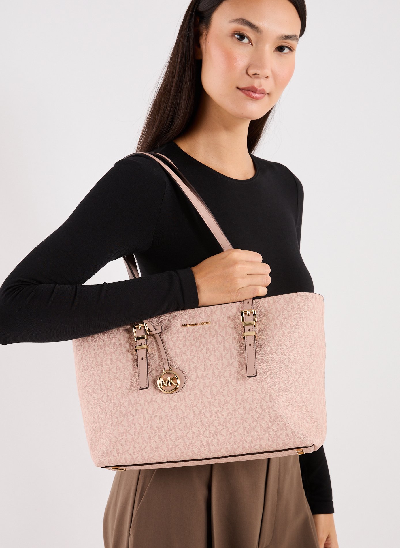 Monogram-print handbag MICHAEL KORS Pink