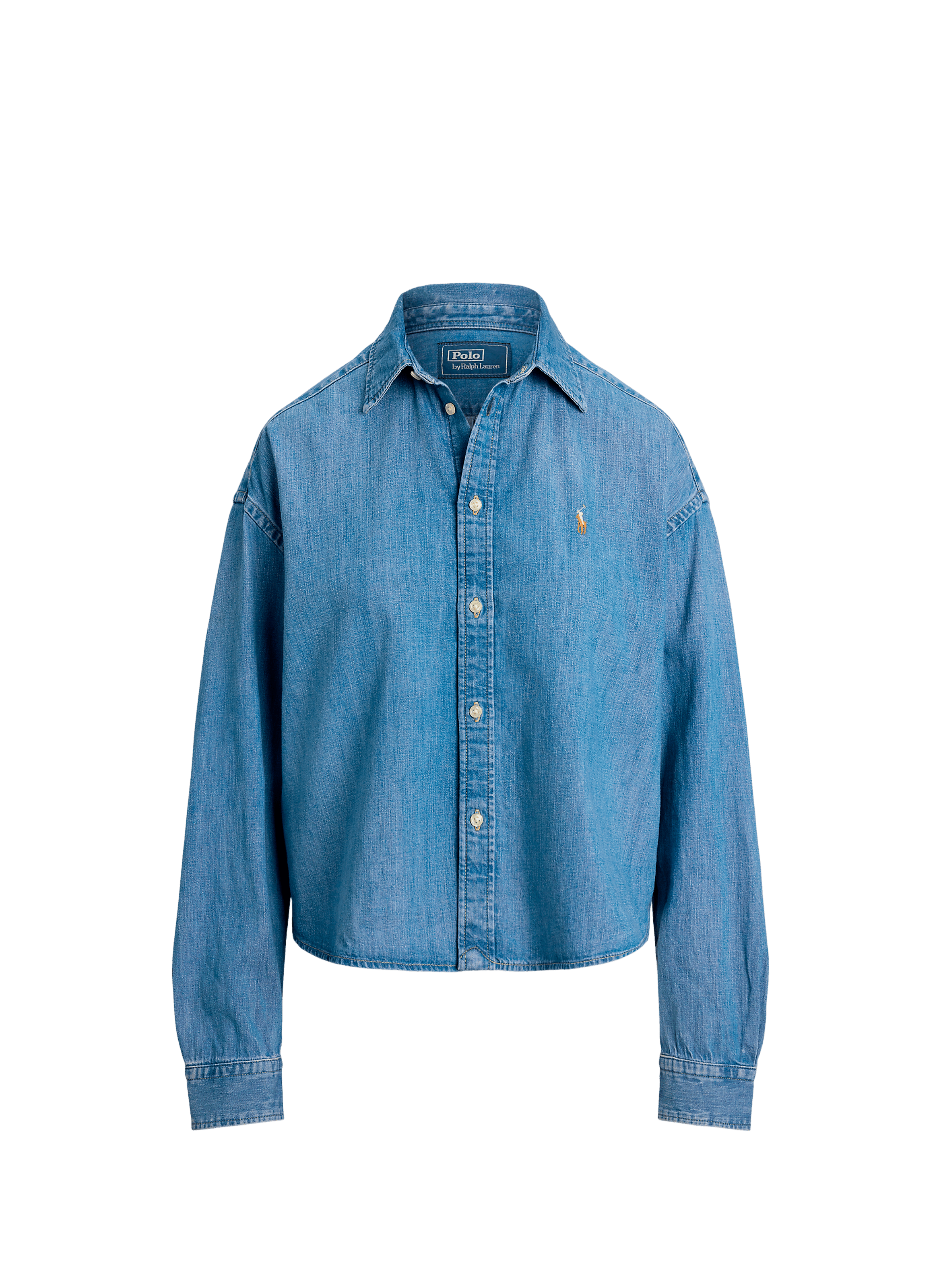 Chemise col classique en coton POLO RALPH LAUREN Bleu