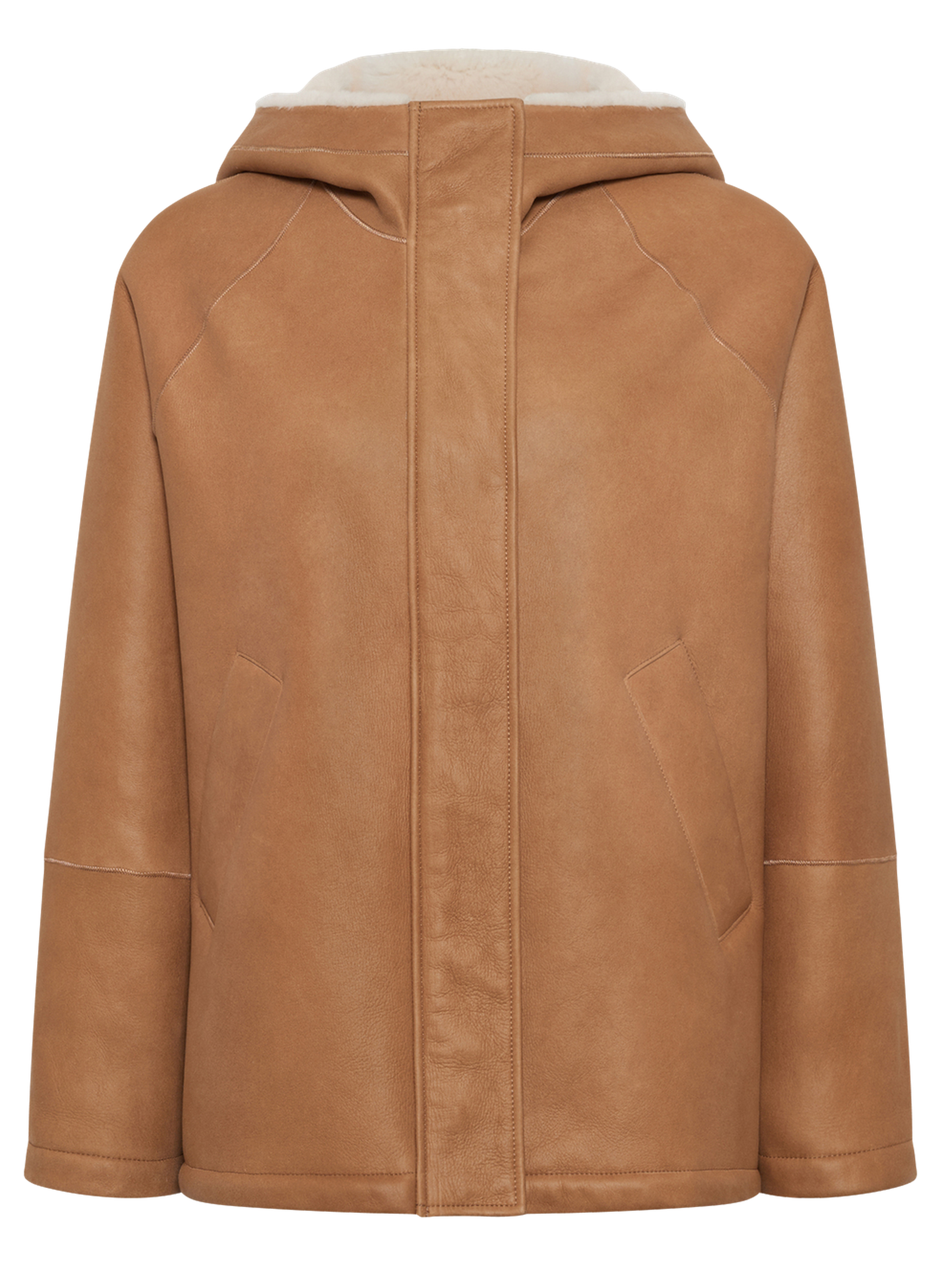 Manteau court en peau lainée - margaux GERARD DAREL Beige