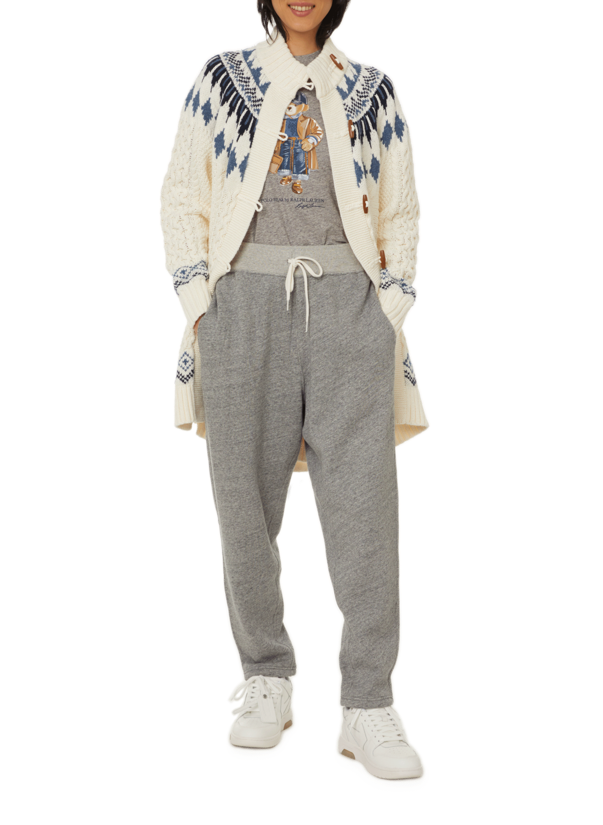 Cardigan en laine mélangé POLO RALPH LAUREN Bleu