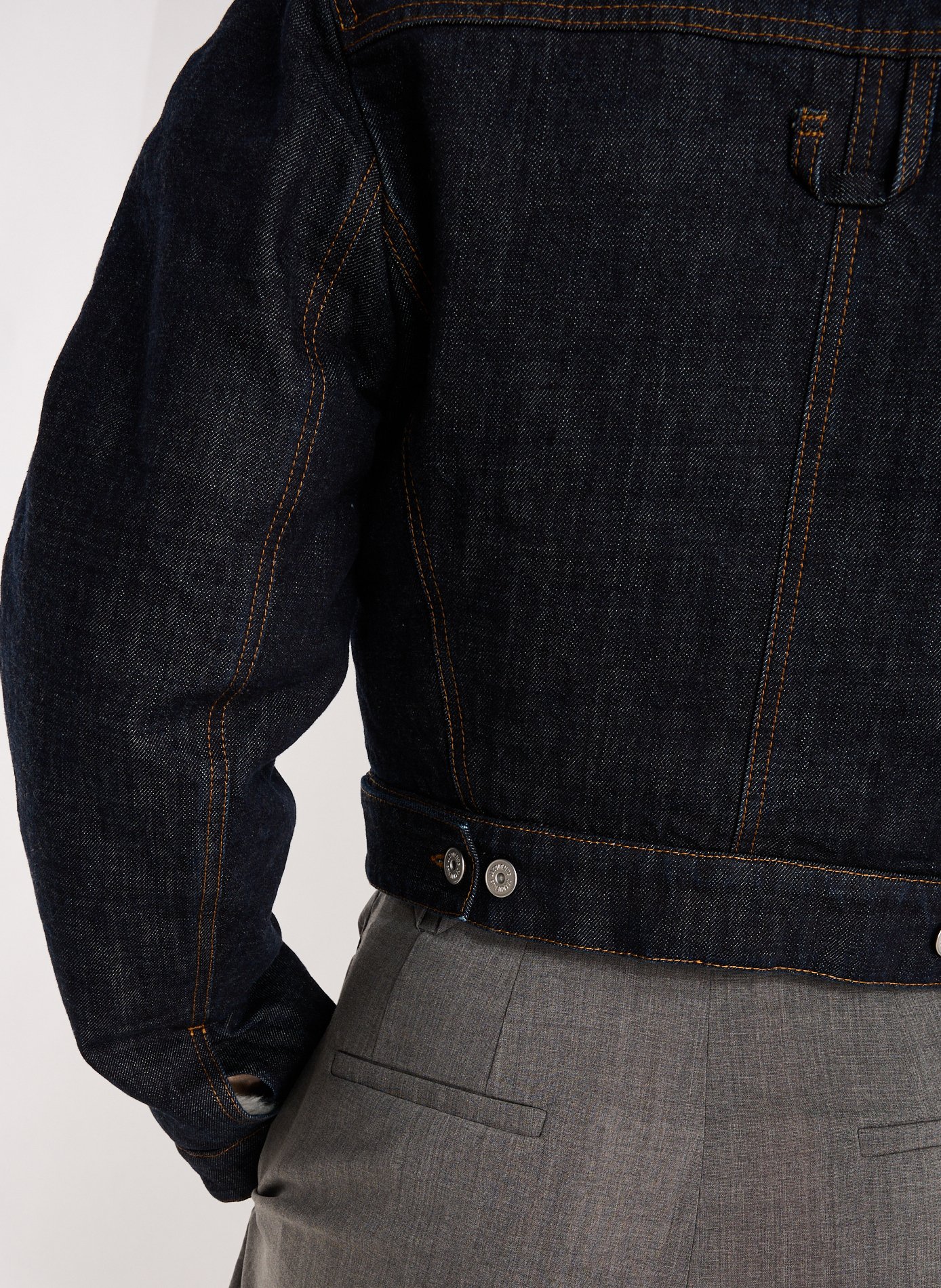 Classic collar cropped cotton jacket JACQUEMUS Blue