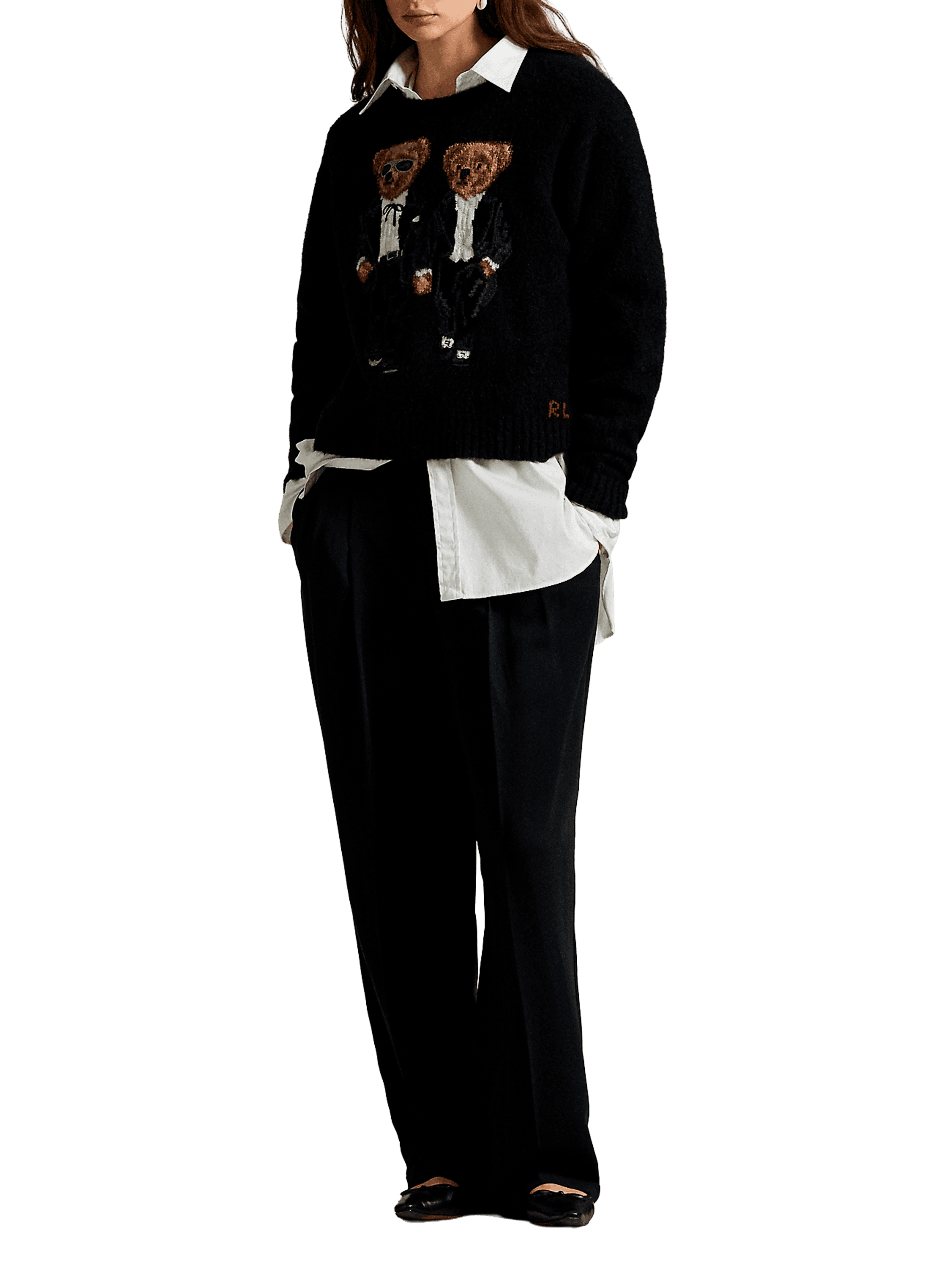 Pull en laine mélangée POLO RALPH LAUREN Noir