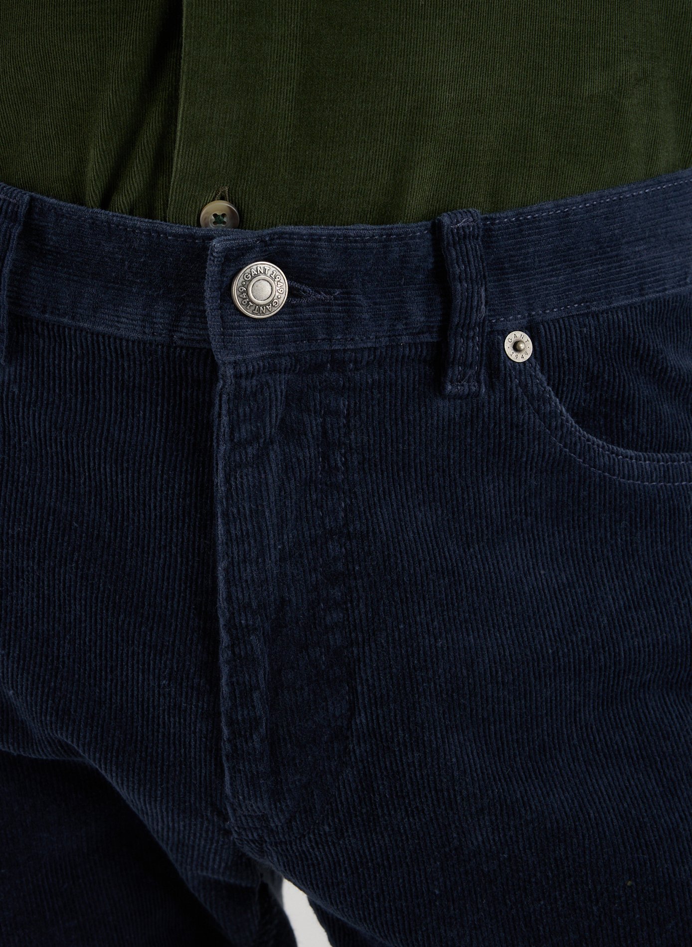 Cotton chino trousers GANT Blue