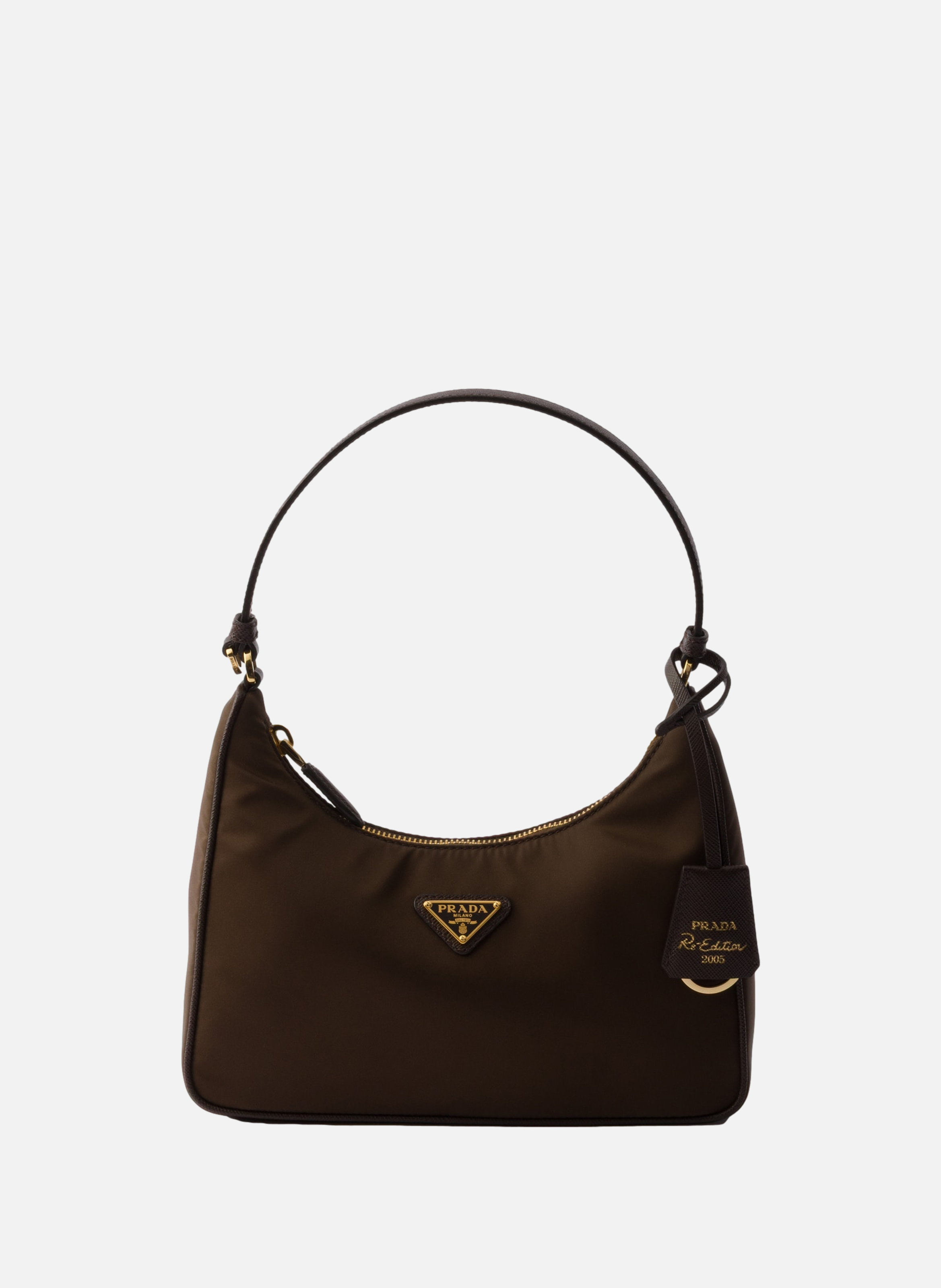 Mini sac prada re-edition 2005 en re-nylon PRADA Marron