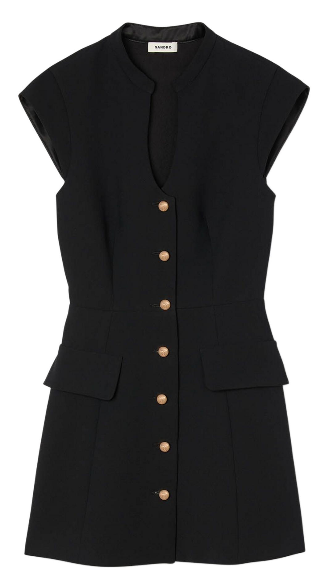 Robe courte cintrée unie SANDRO Noir