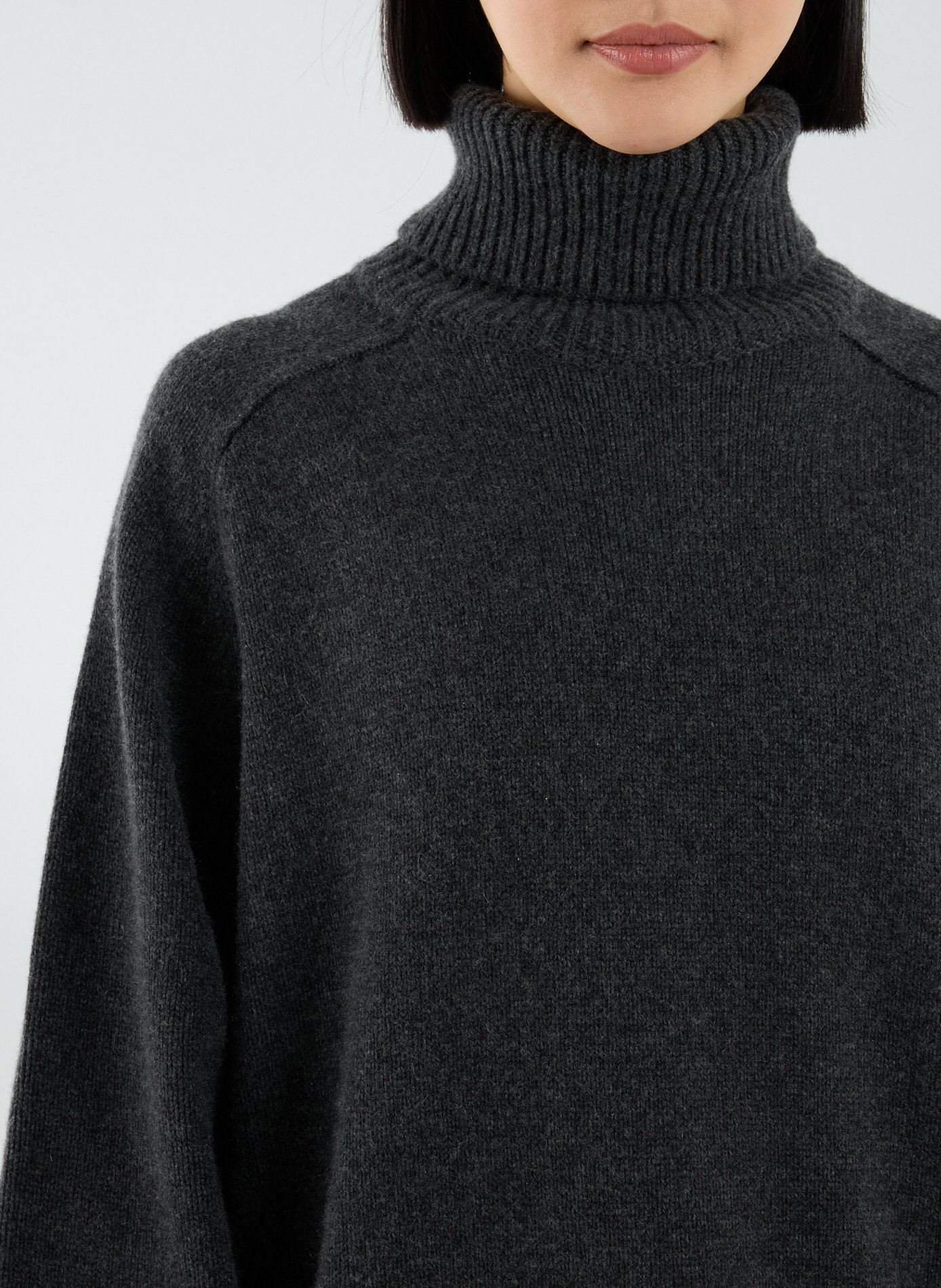 Pull col roulé en cachemire TIBI Gris