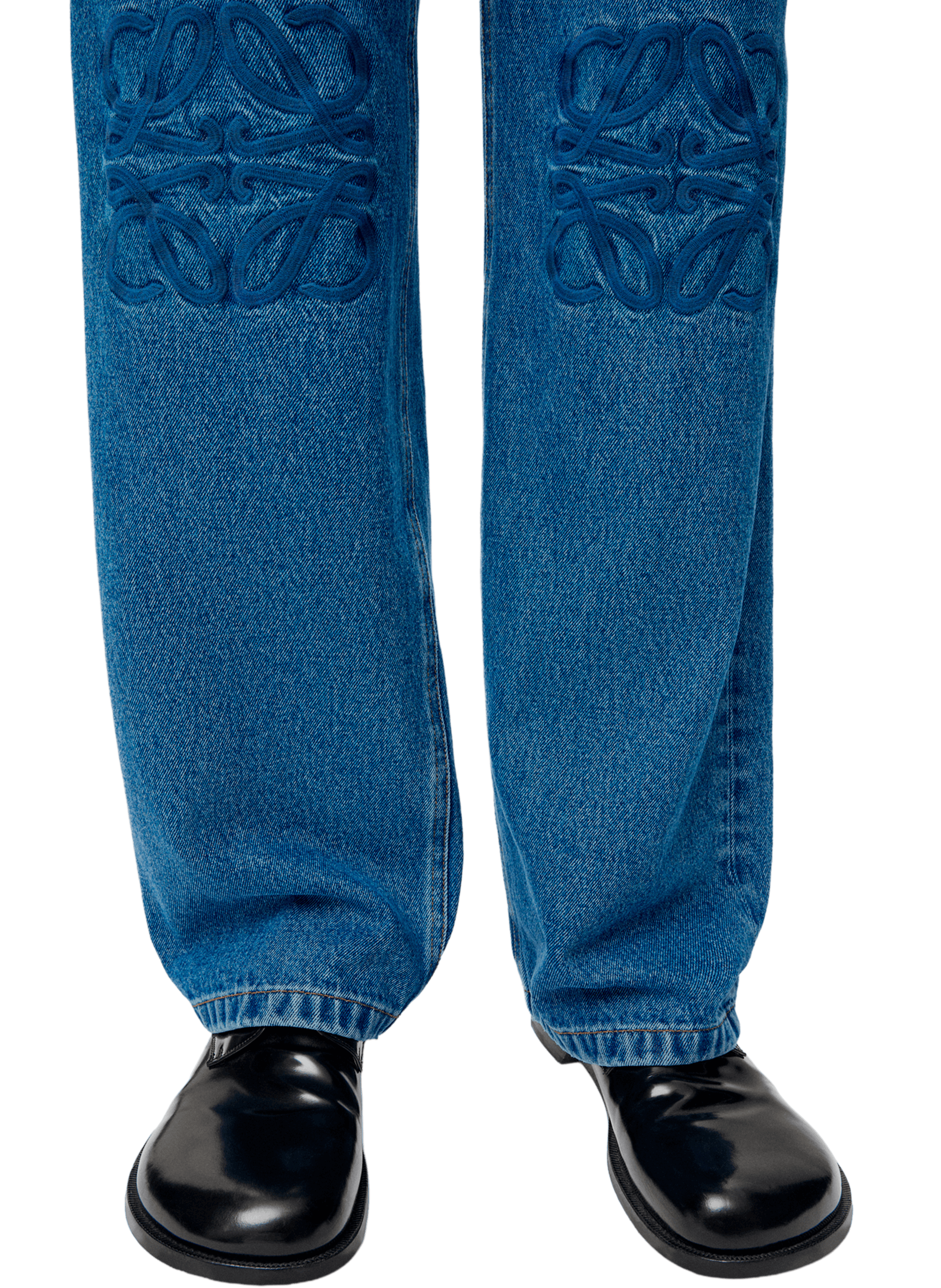 Baggy Anagram cotton denim jeans LOEWE Blue