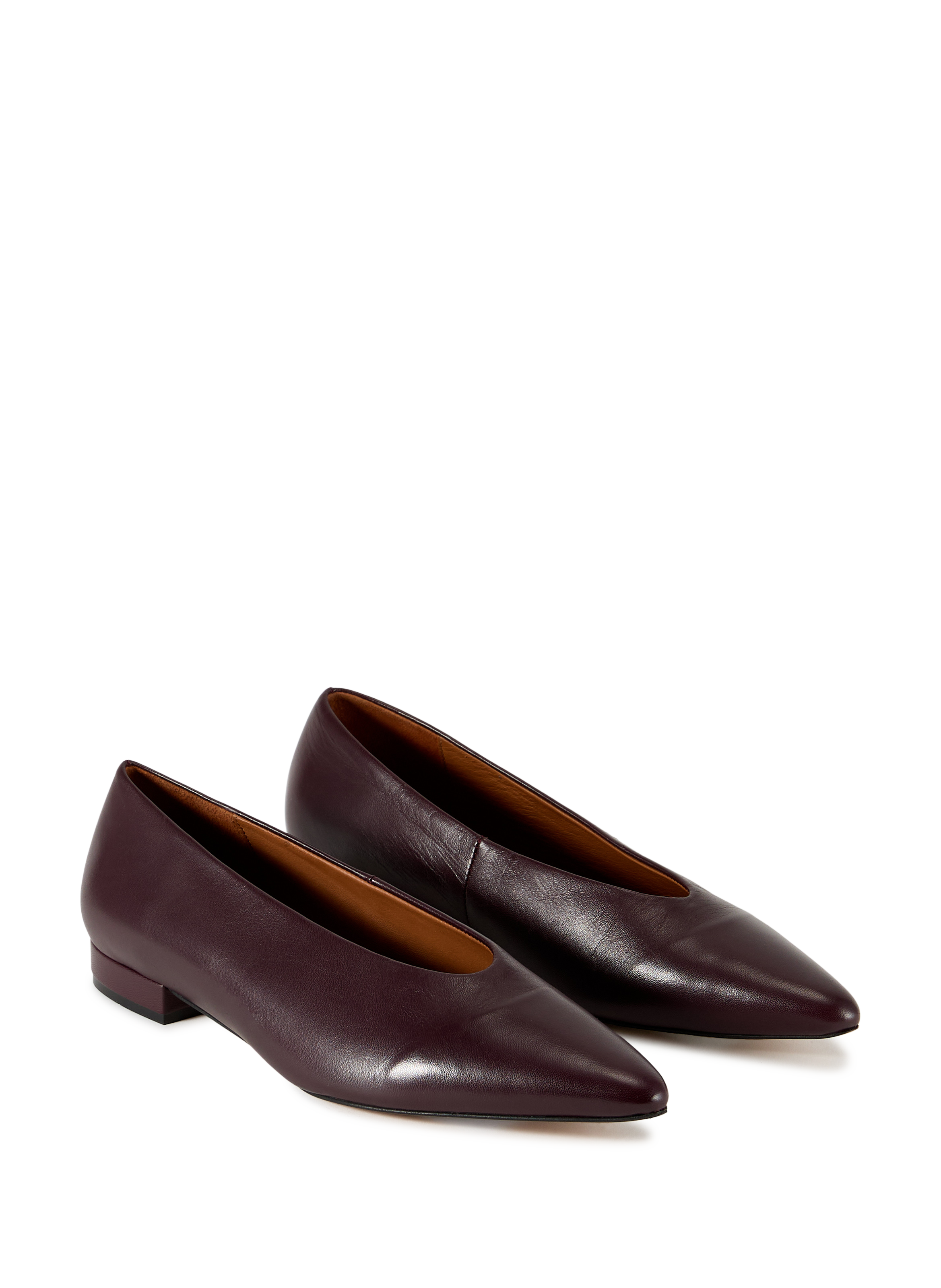 Pointed leather Ballet flats  SAISON 1865 Red