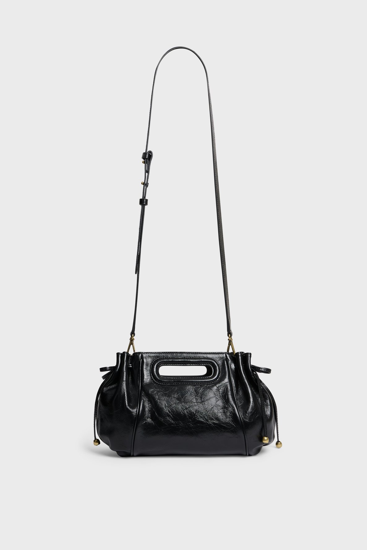 Sac à main en cuir effet froissé - mini dany GERARD DAREL Noir
