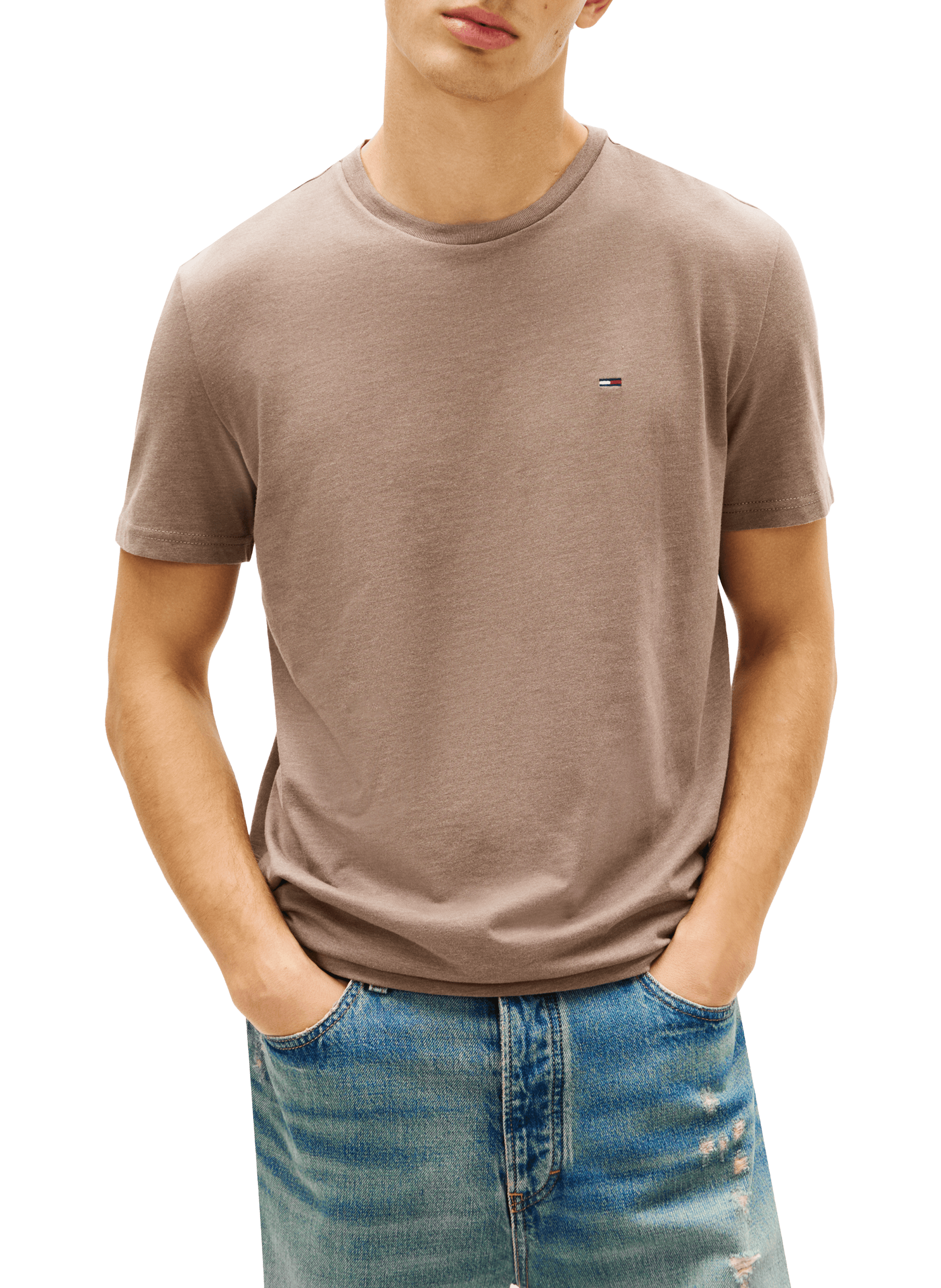 T-shirt à logo TOMMY HILFIGER Marron