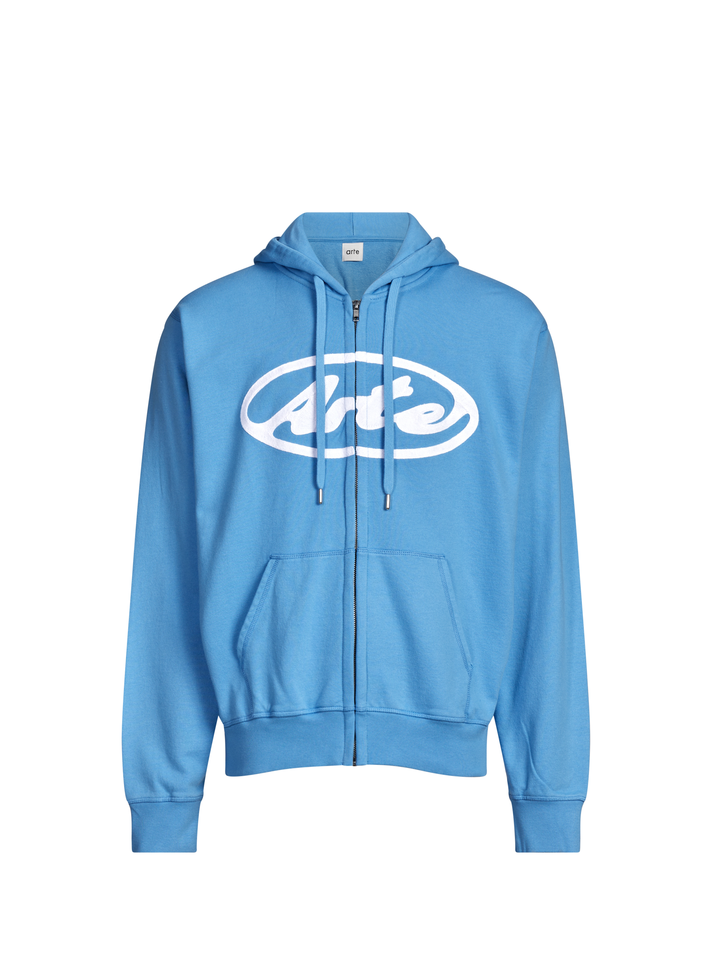 Zip-up hooded cotton sweatshirt ARTE ANTWERP Blue