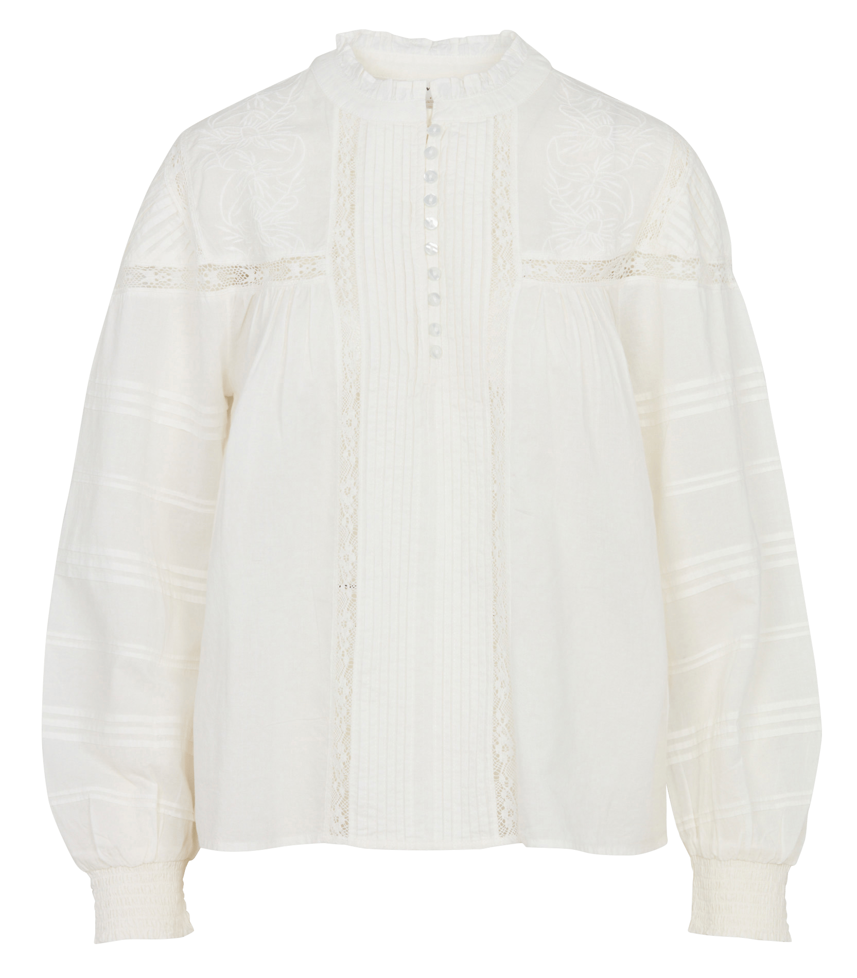 Blouse droite col rond en coton demma MAISON 123 Blanc