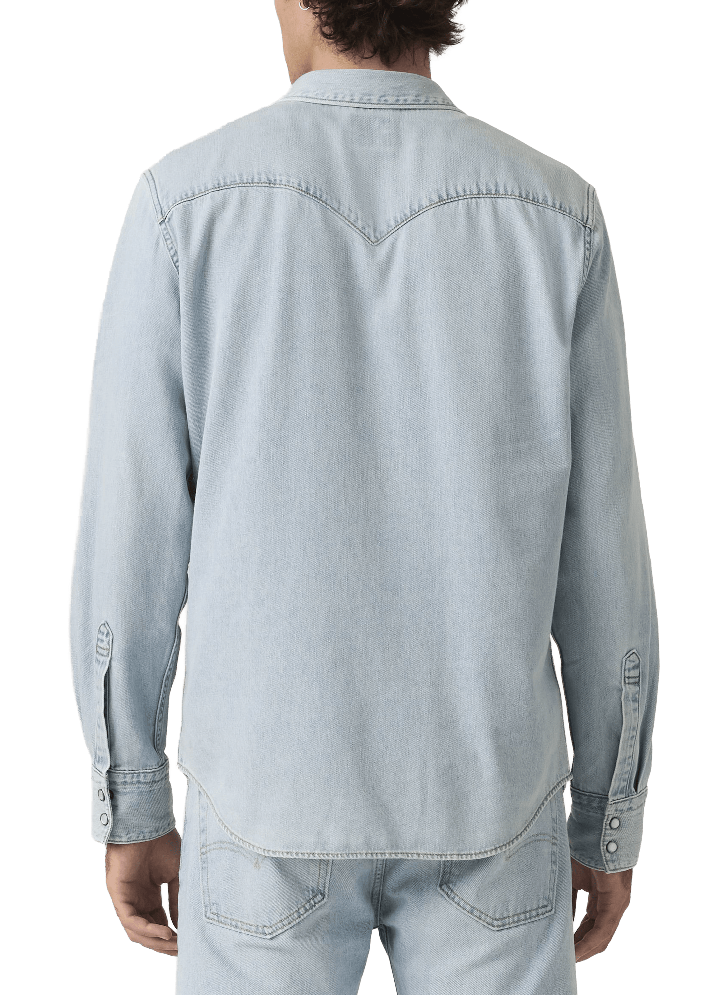 Chemise droite col classique en denim de coton LEVI'S Blue