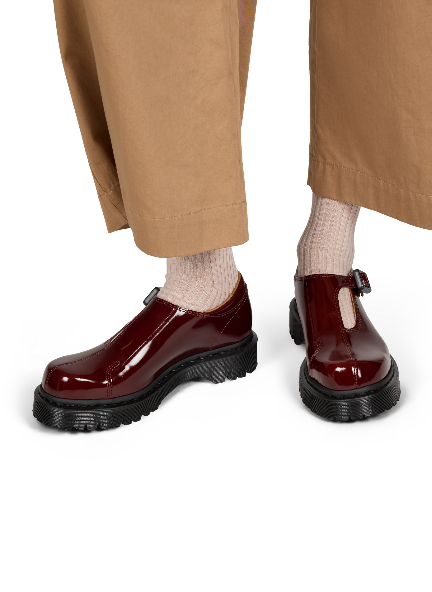 Rejena lacquered leather booties DR. MARTENS Red