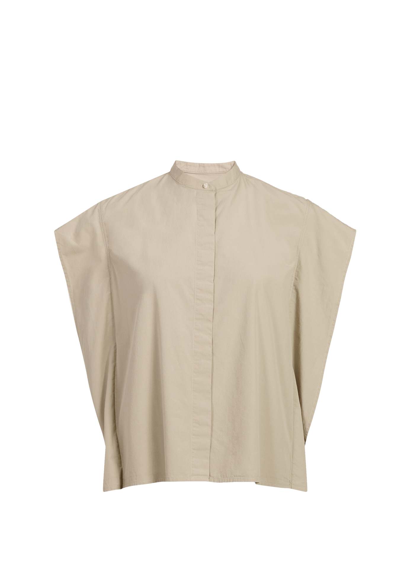 Weites ärmelloses Oberteil mit Knopfleiste OFFICINE GENERALE Beige