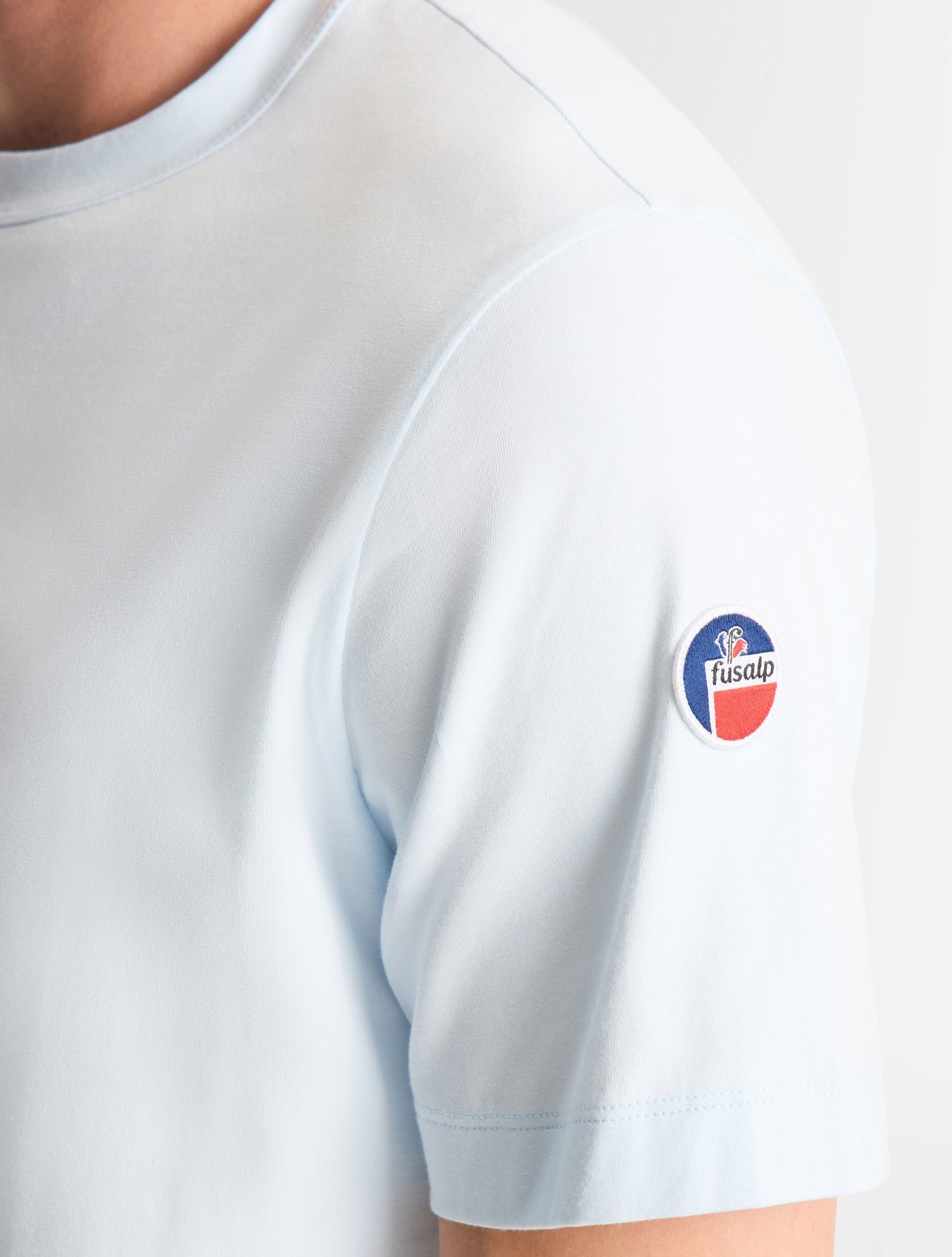 T-shirt riviere col rond coupe regular FUSALP Bleu