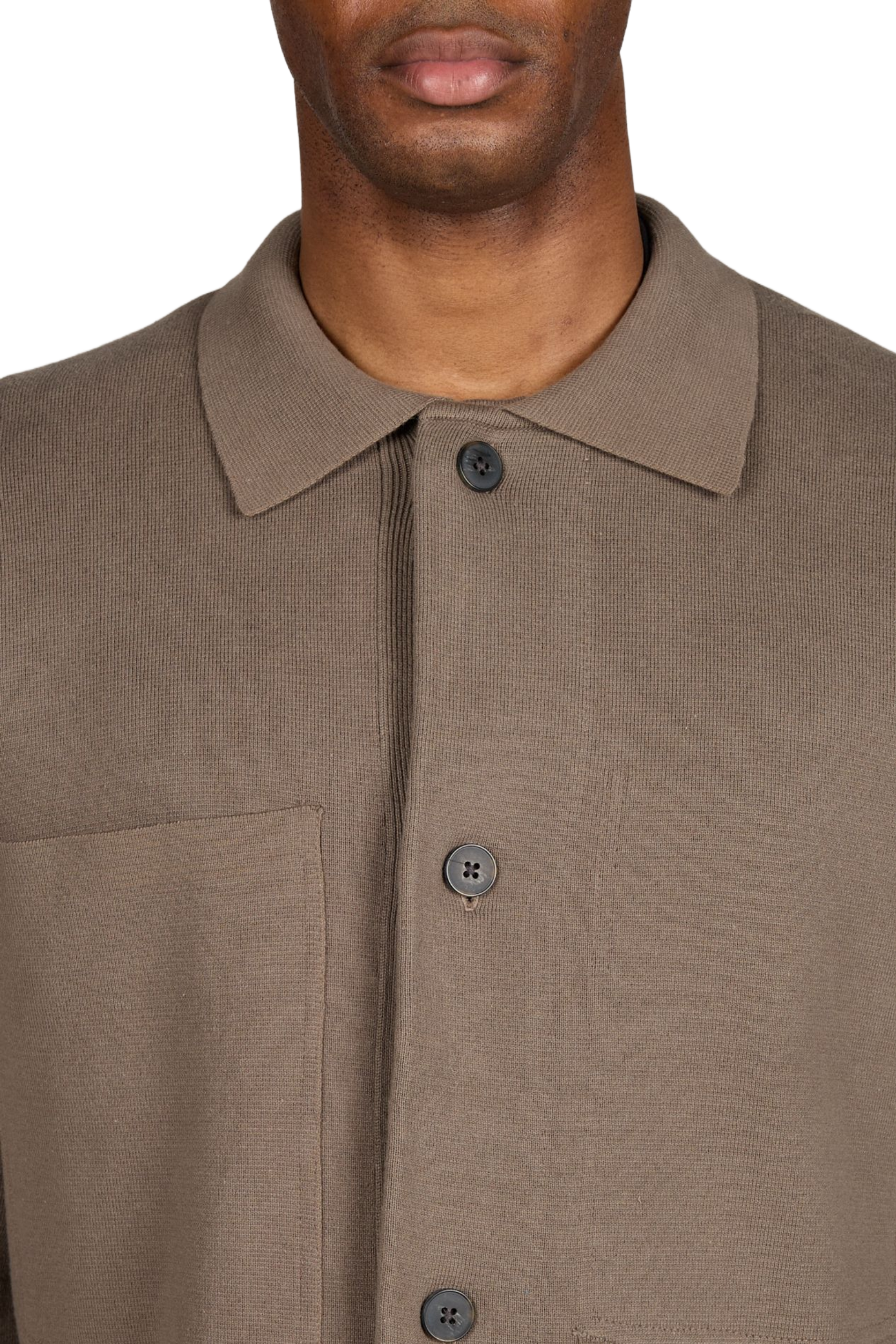 Cotton-blend cardigan ANNARR Brown