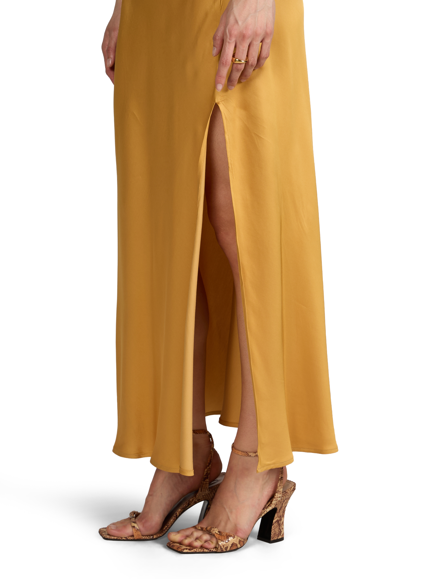 Robe longue Visomera fluide VILA Jaune