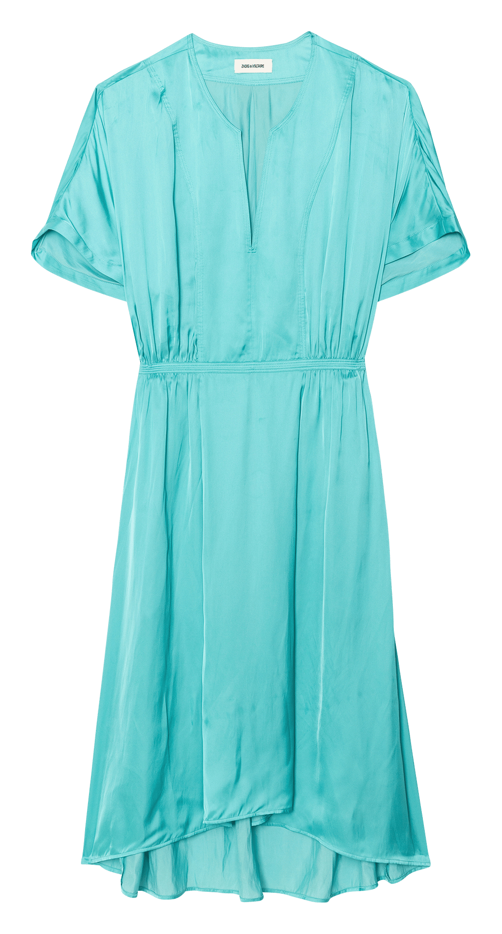 Robe longue col v satinée riaz ZADIG&VOLTAIRE Vert