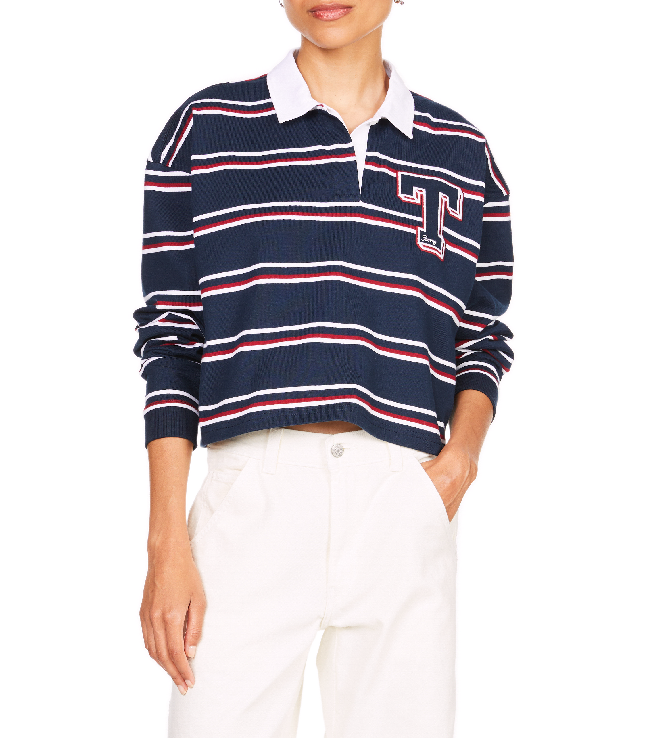 Polo manches longues à rayures TOMMY HILFIGER Multicolore