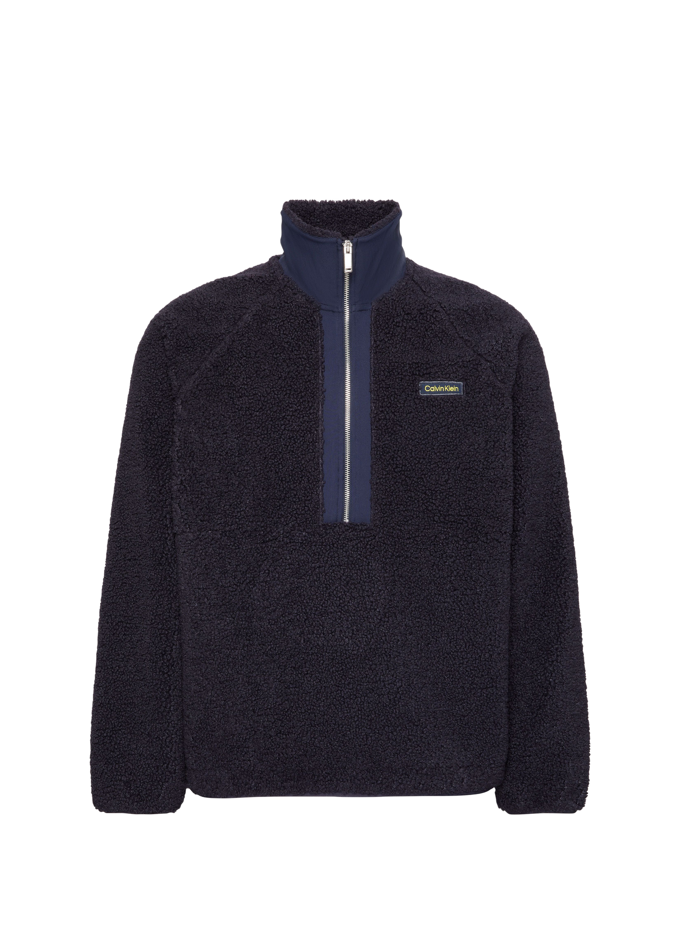 Sweat shearling à col montant zippé CALVIN KLEIN Bleu