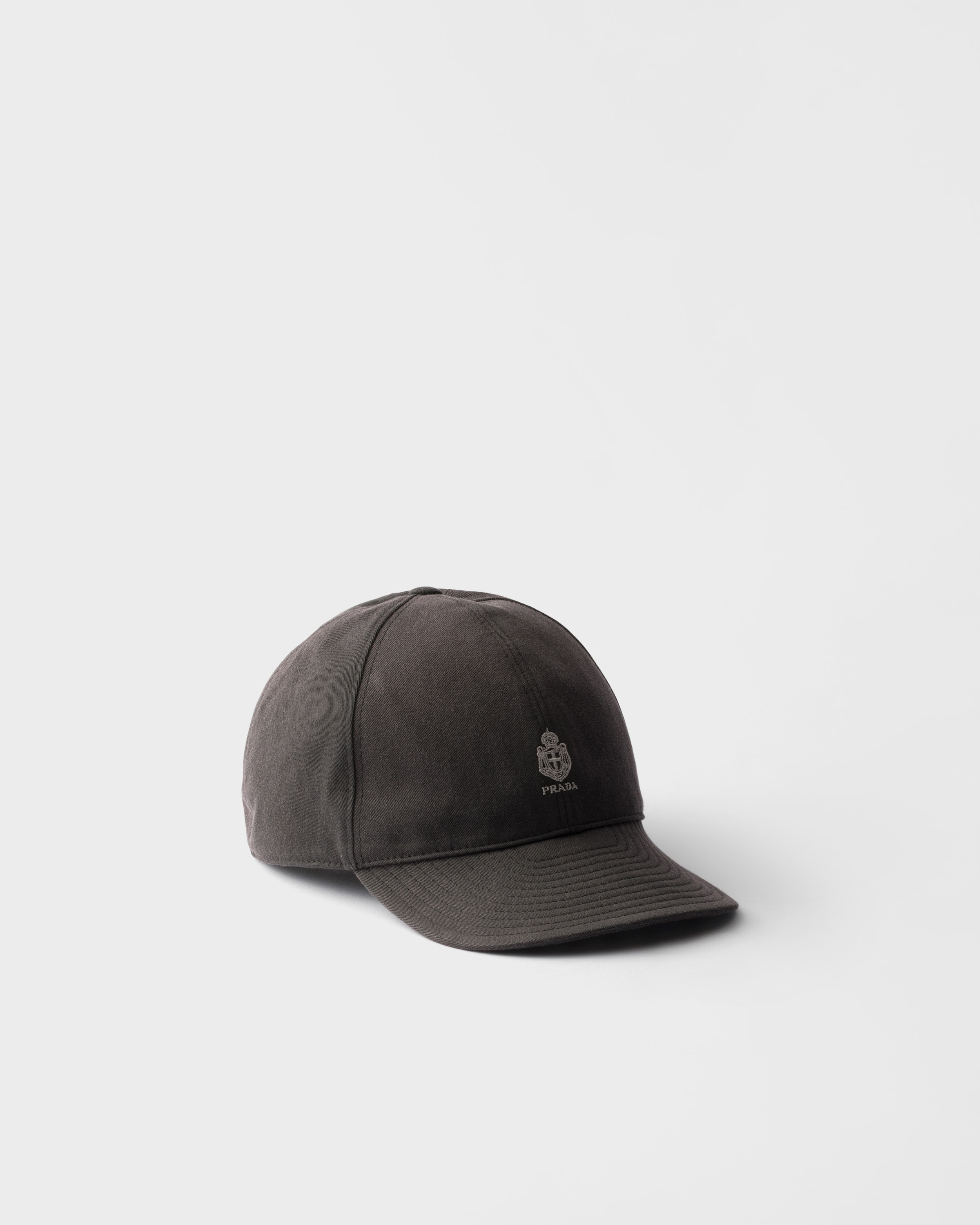 Ancienne casquette de baseball en gabardine PRADA Noir