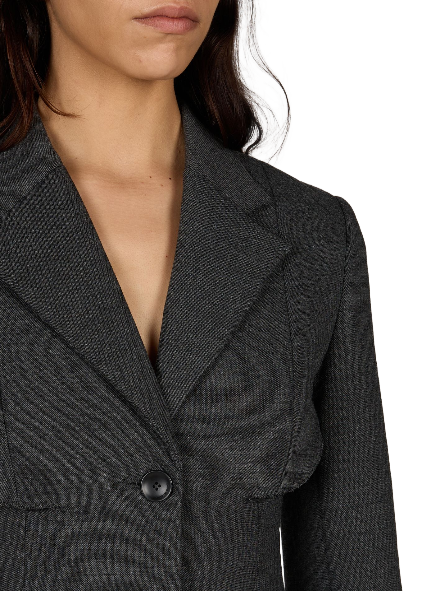 Mittel langer Tweed-Blazer ALEXANDER WANG Grau
