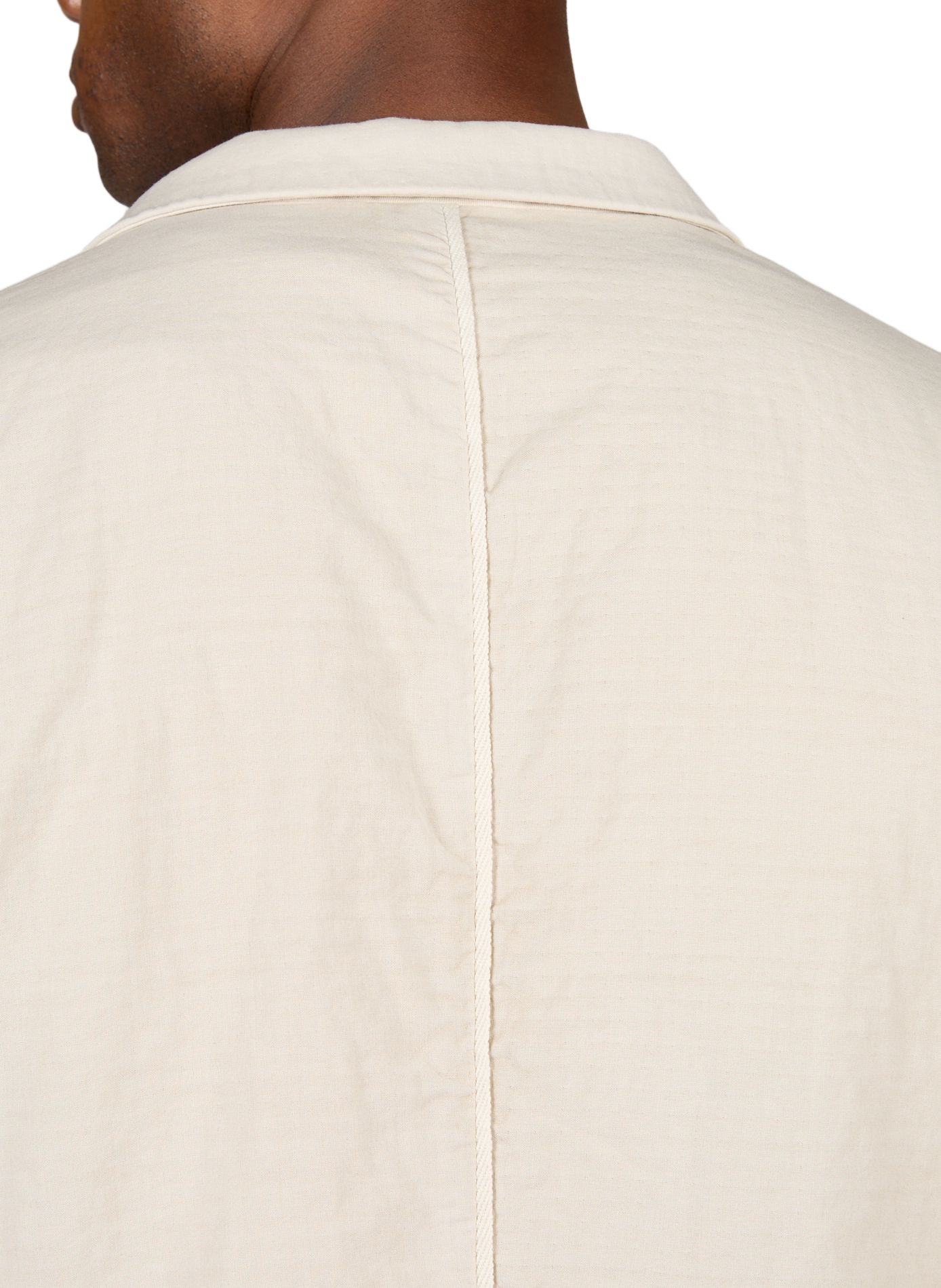 Blazer recto en algodón de doble faz Beige