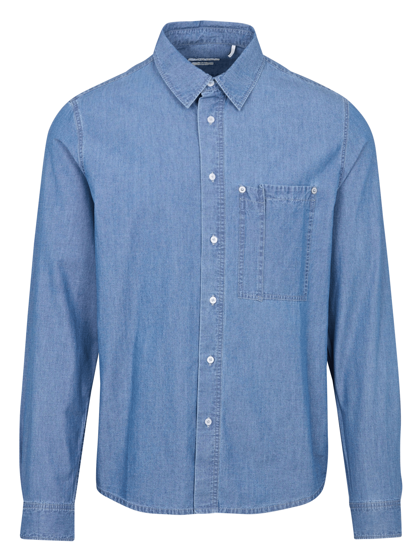 Chemise droite col classique en coton IKKS Bleu
