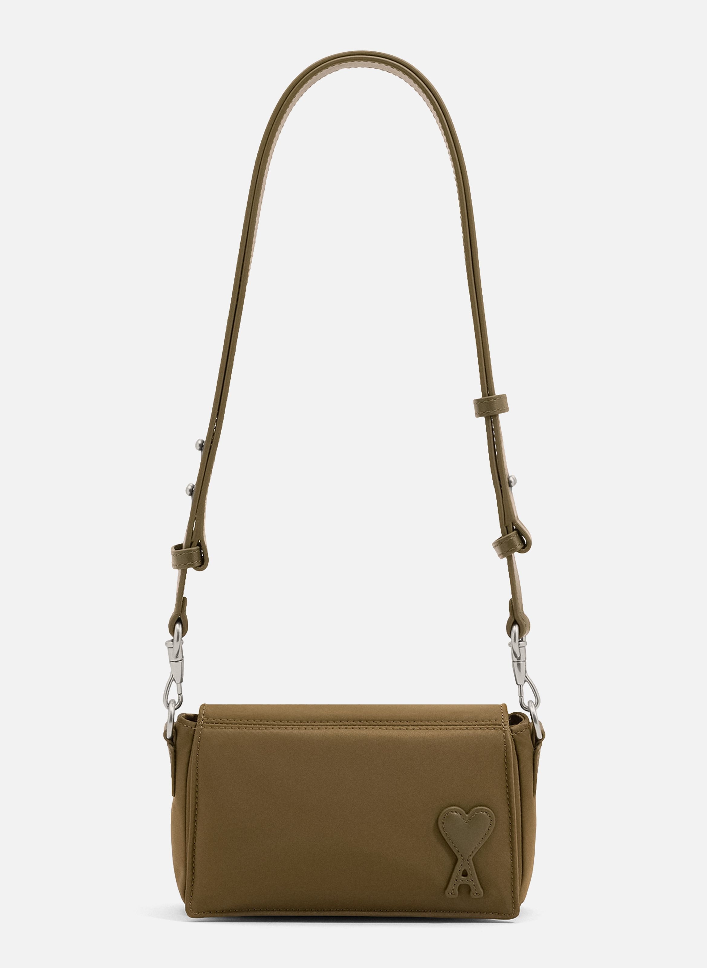 Sac lunch box marcel en nylon ouatiné unisexe AMI PARIS Marron