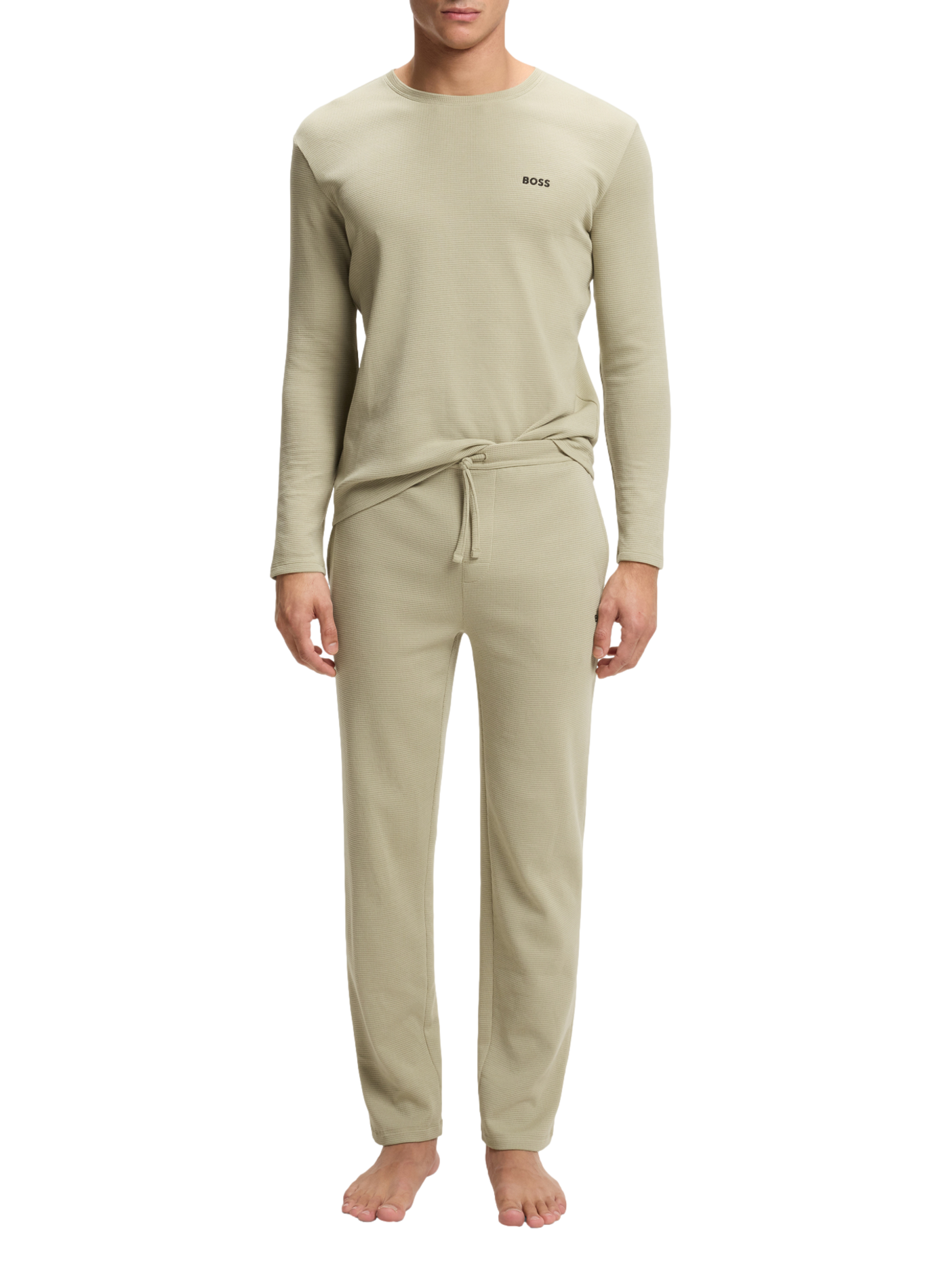 Pantalón de chándal de mezcla de algodón BOSS Verde