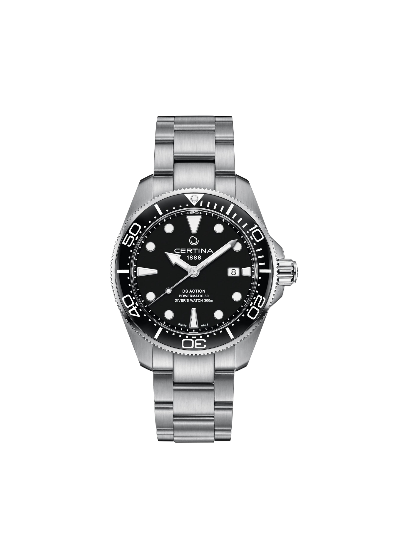 Montre automatique DS ACTION DIVER en acier inoxydable CERTINA Noir