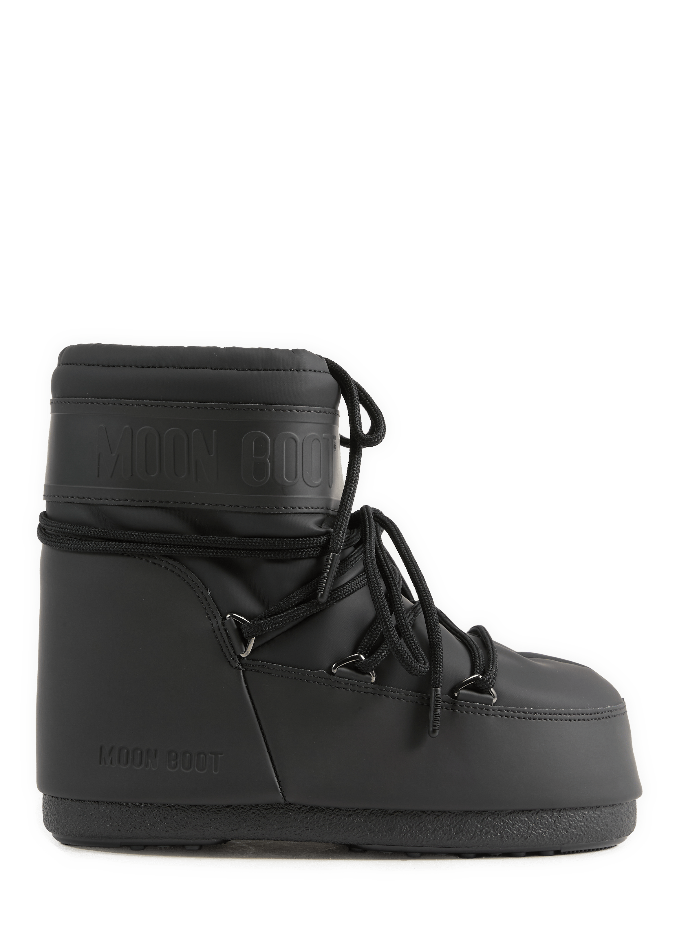 MB ICON LOW RUBBER lace-up ankle boots MOON BOOT Black