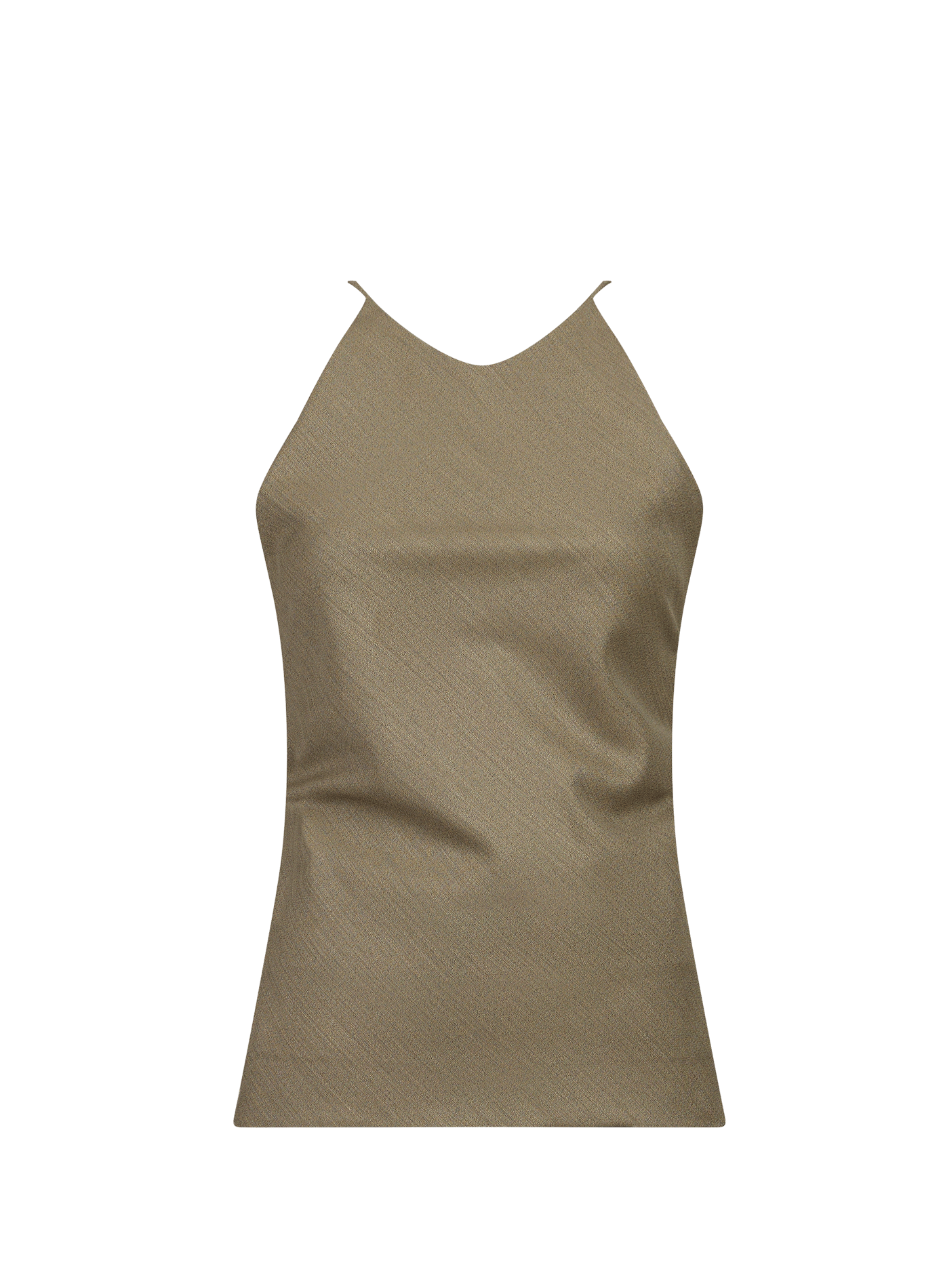 Rückenfreies Oberteil aus Wollmischung CALVIN KLEIN COLLECTION Braun