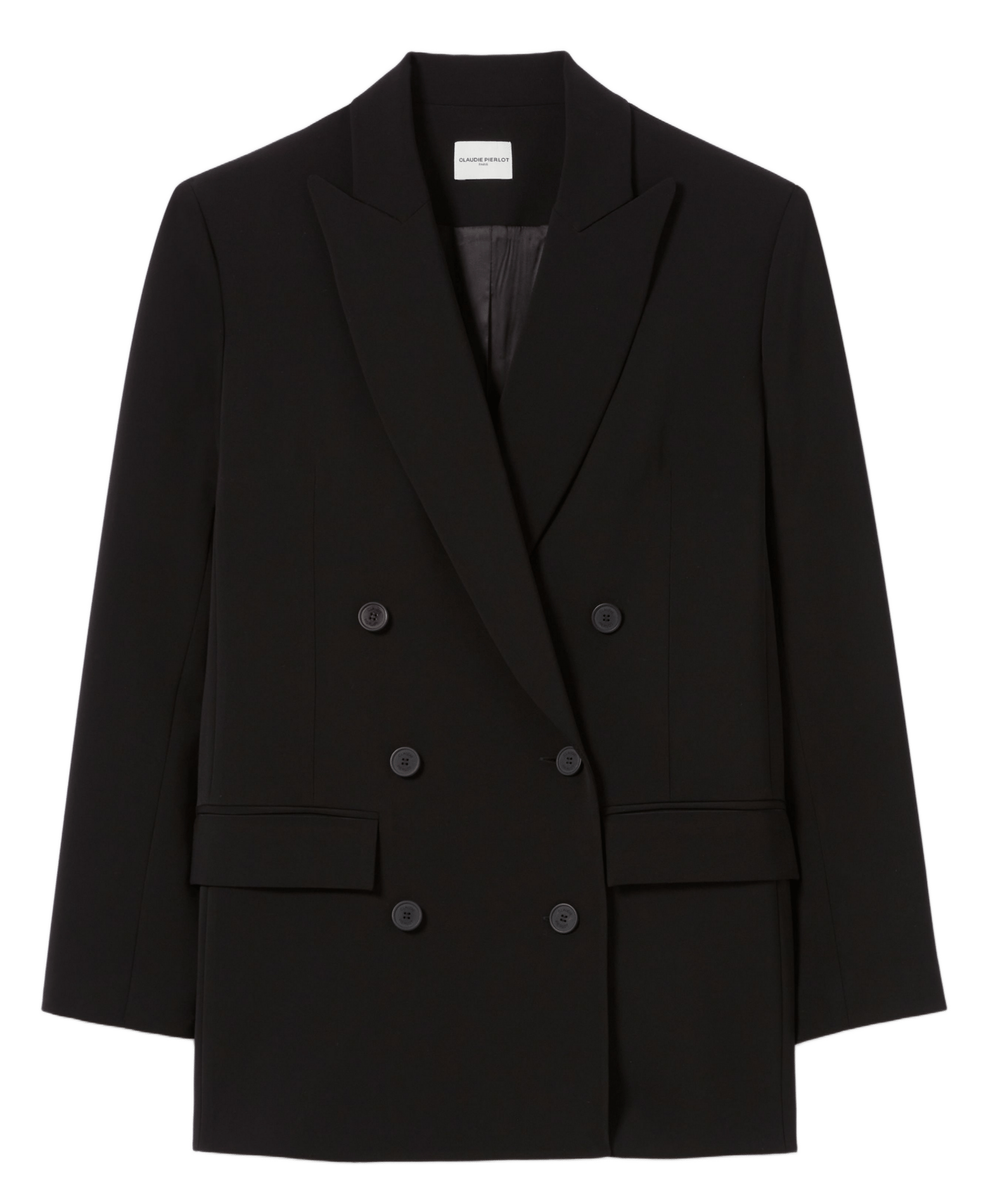Veste tailleur droite à boutonnage croisé CLAUDIE PIERLOT Noir