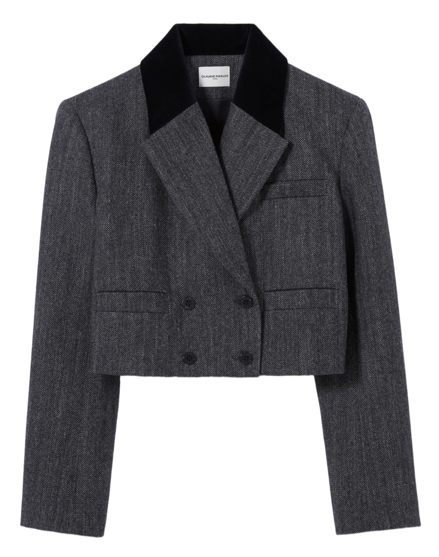Veste courte en laine mélangée CLAUDIE PIERLOT Multicolore