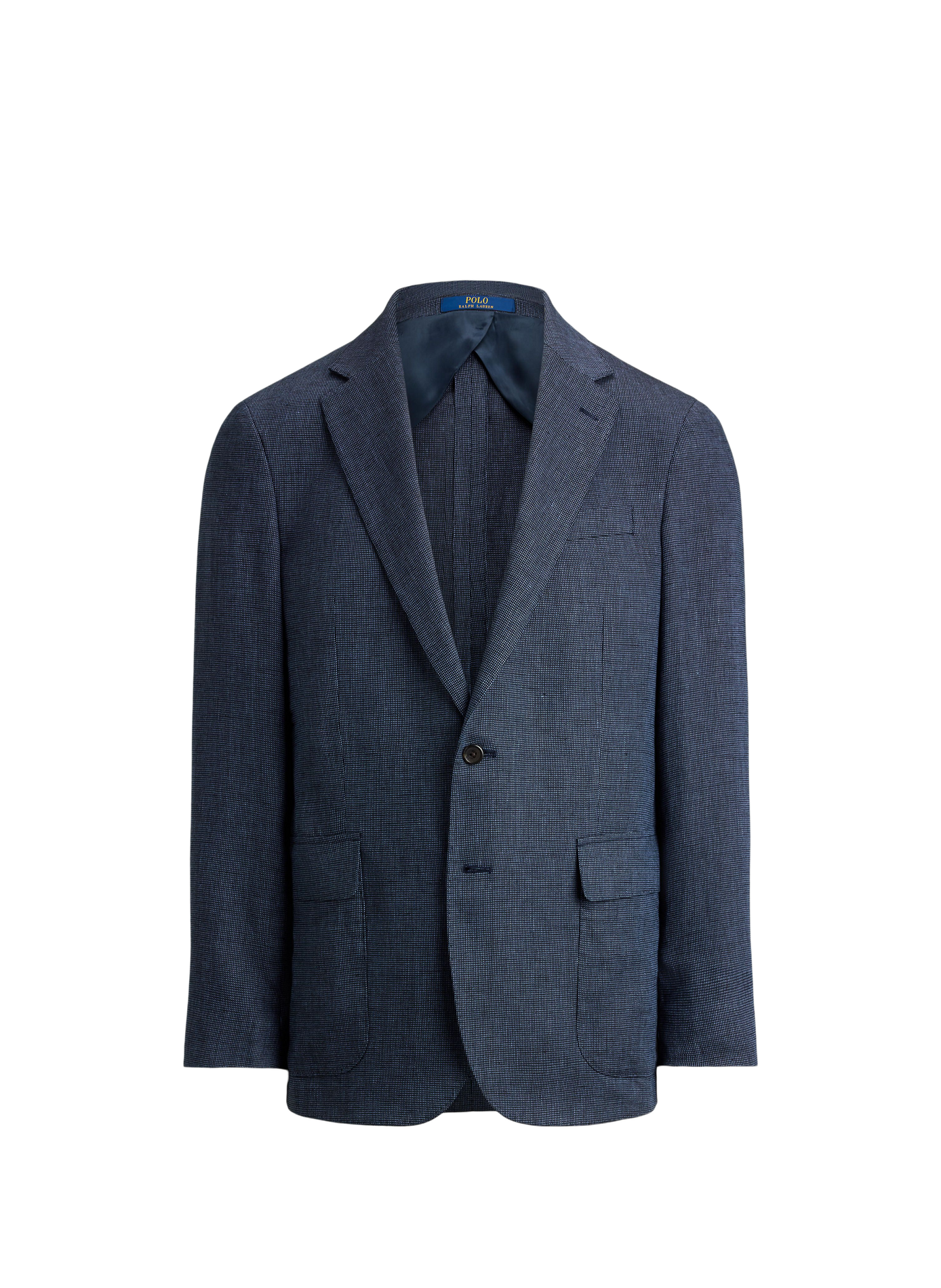 Blazer cintré en lin mélangé POLO RALPH LAUREN Bleu