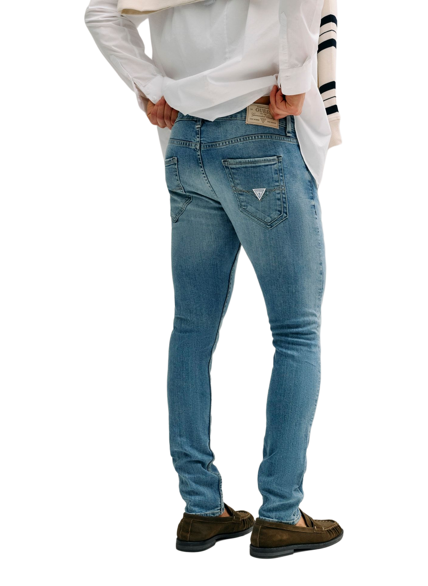 Skinny-Jeans Miami aus Baumwollmischung GUESS Blau