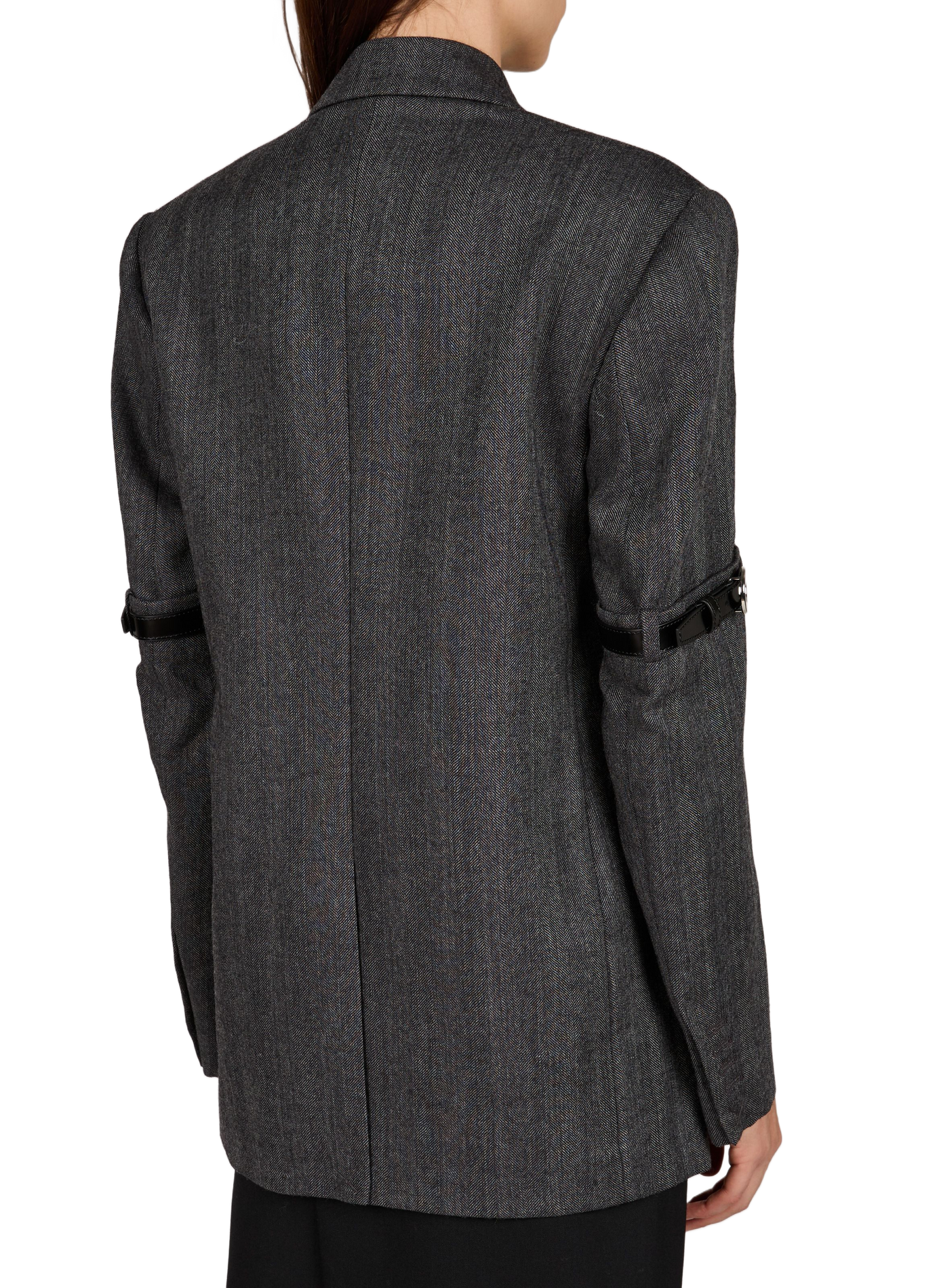 Blazer amplio de lana con cinturones logotipados COPERNI Gris