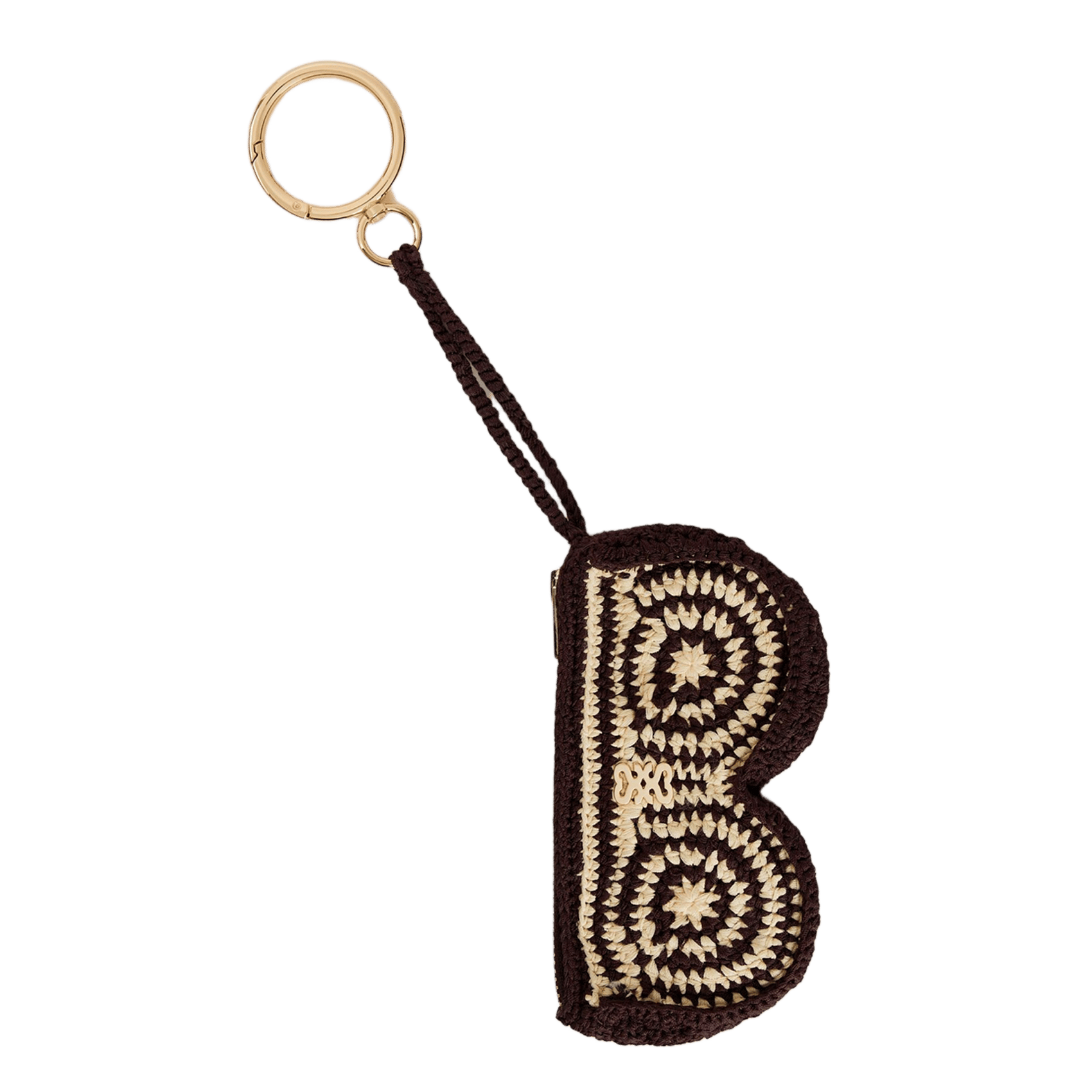 Etui à lunettes en crochet SANDRO Beige