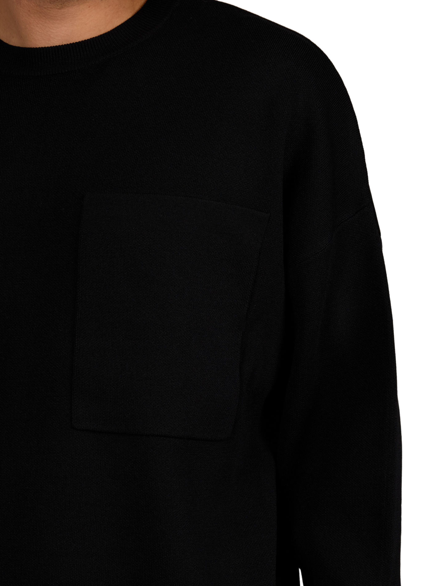 Oversized round neck sweater GERTRUDE Black